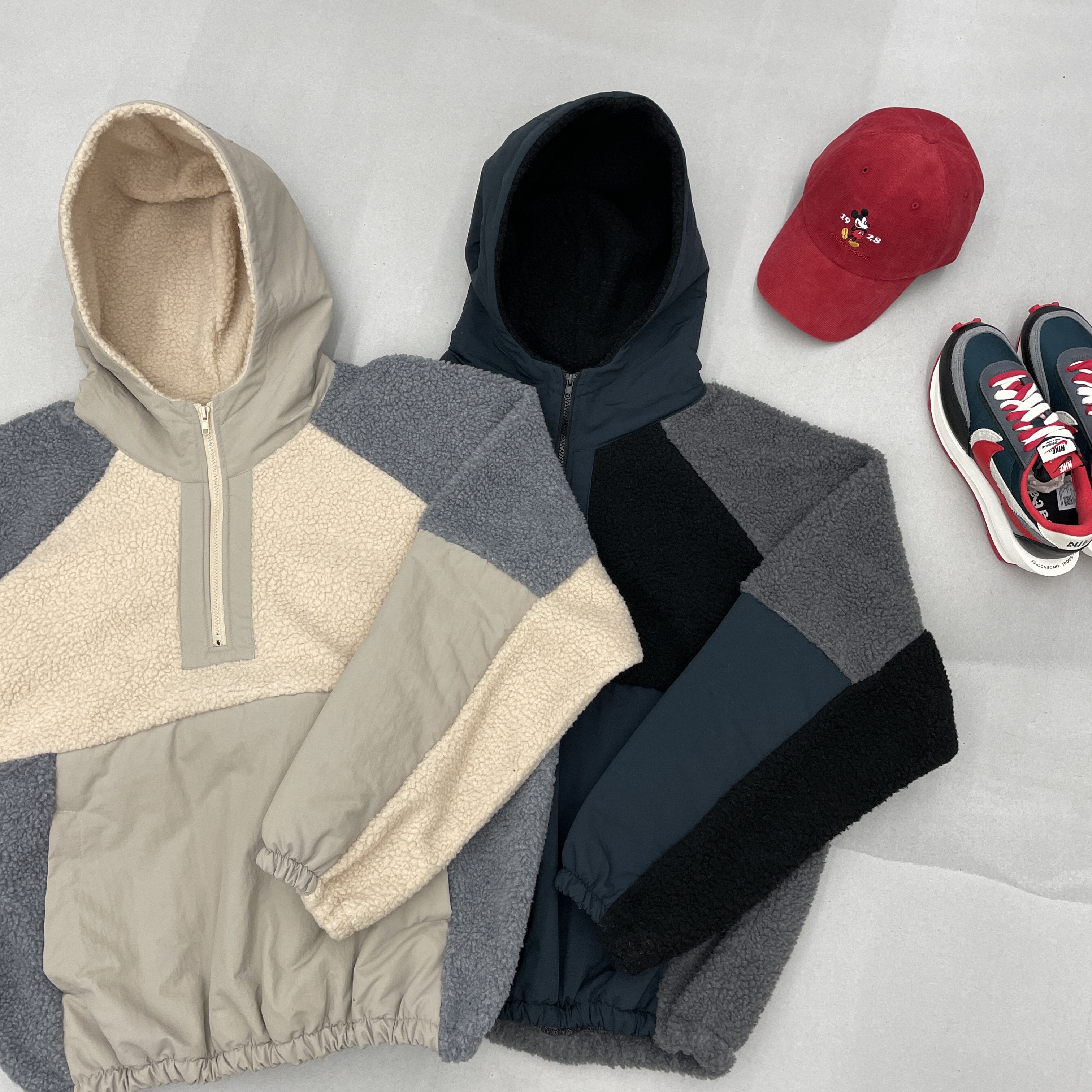 Nike x Off-White Dunk Low The 50 - Lot 46, Stussy Cosmos Reversible Jacket Multi 착용 스타일 - 3