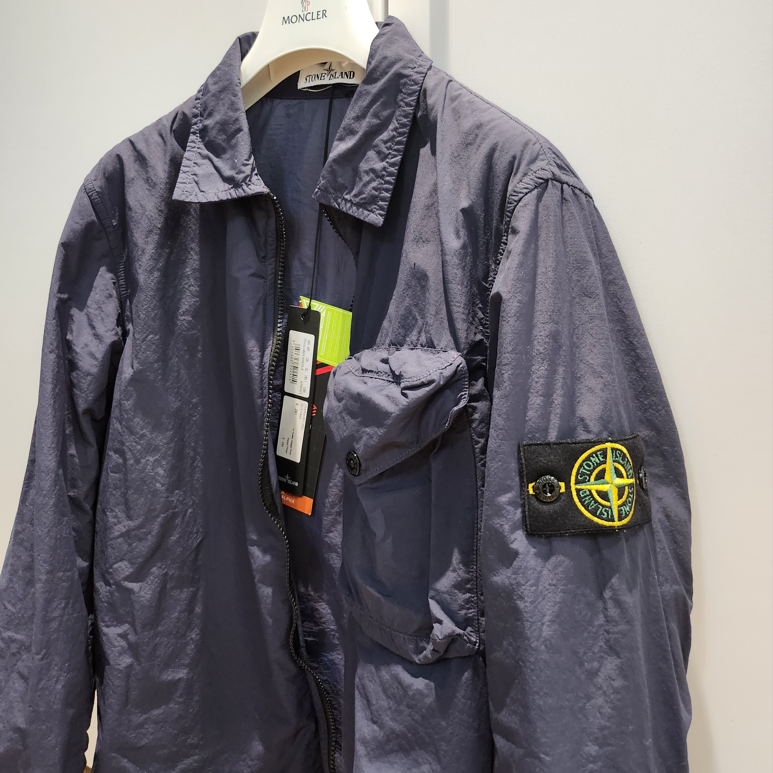 Stone Island 11803 Naslan Light Polartec Overshirt Ink Blue - 21FW 착용 스타일