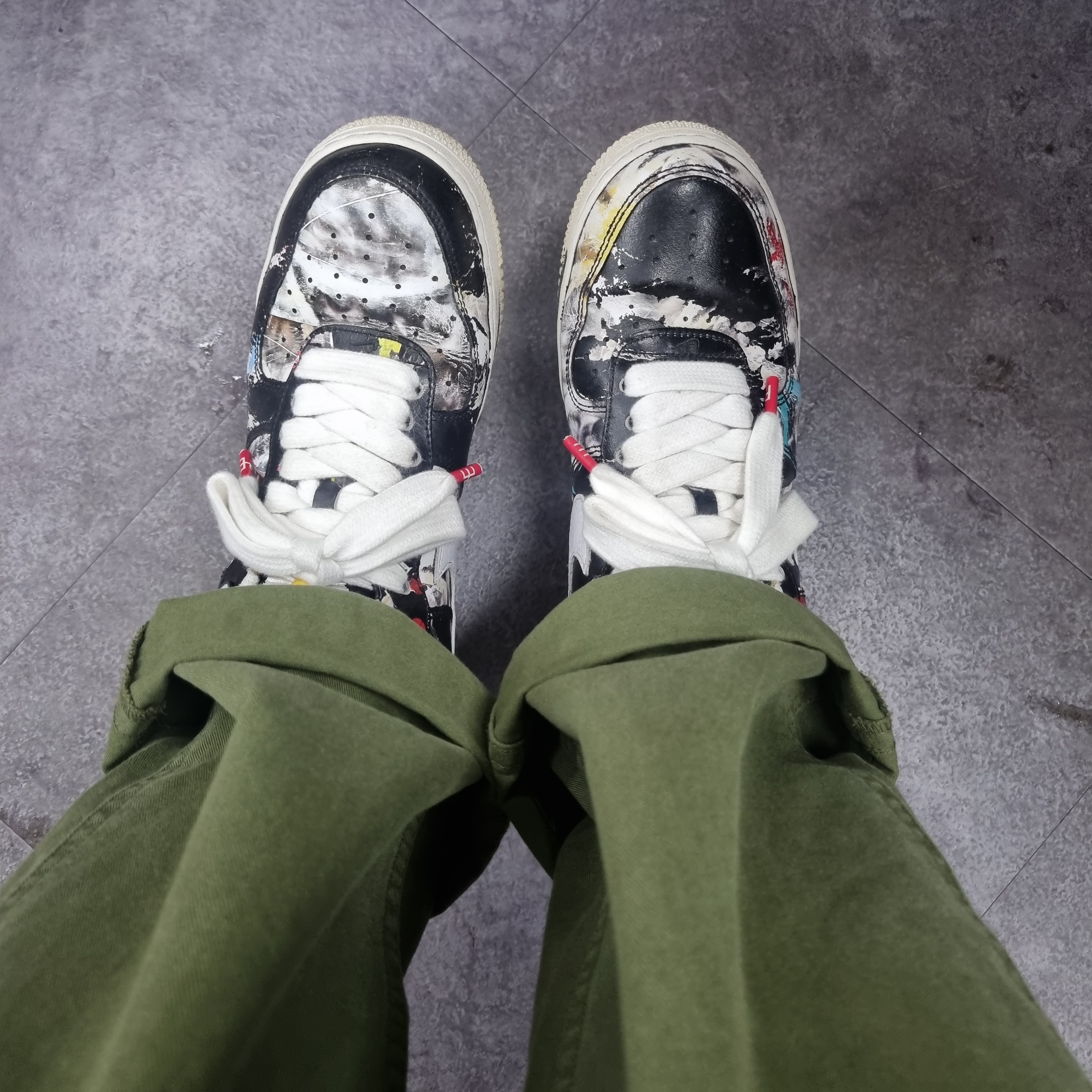 Nike x Peaceminusone Air Force 1 Low Para-Noise 착용 스타일