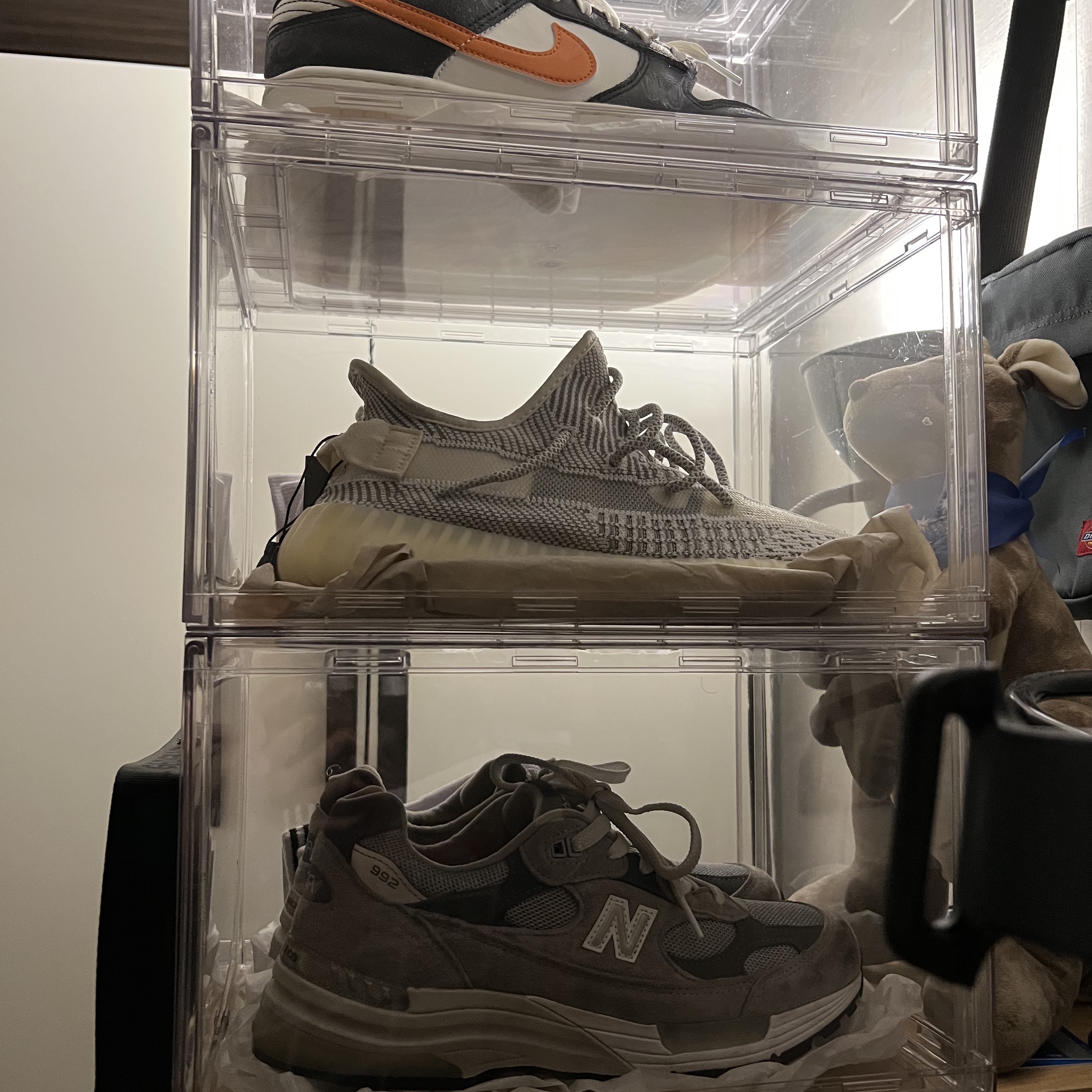 New Balance 992 Made in USA Grey - D Standard, Adidas Yeezy Boost 350 V2 Static - Non-Reflective 2018 착용 스타일
