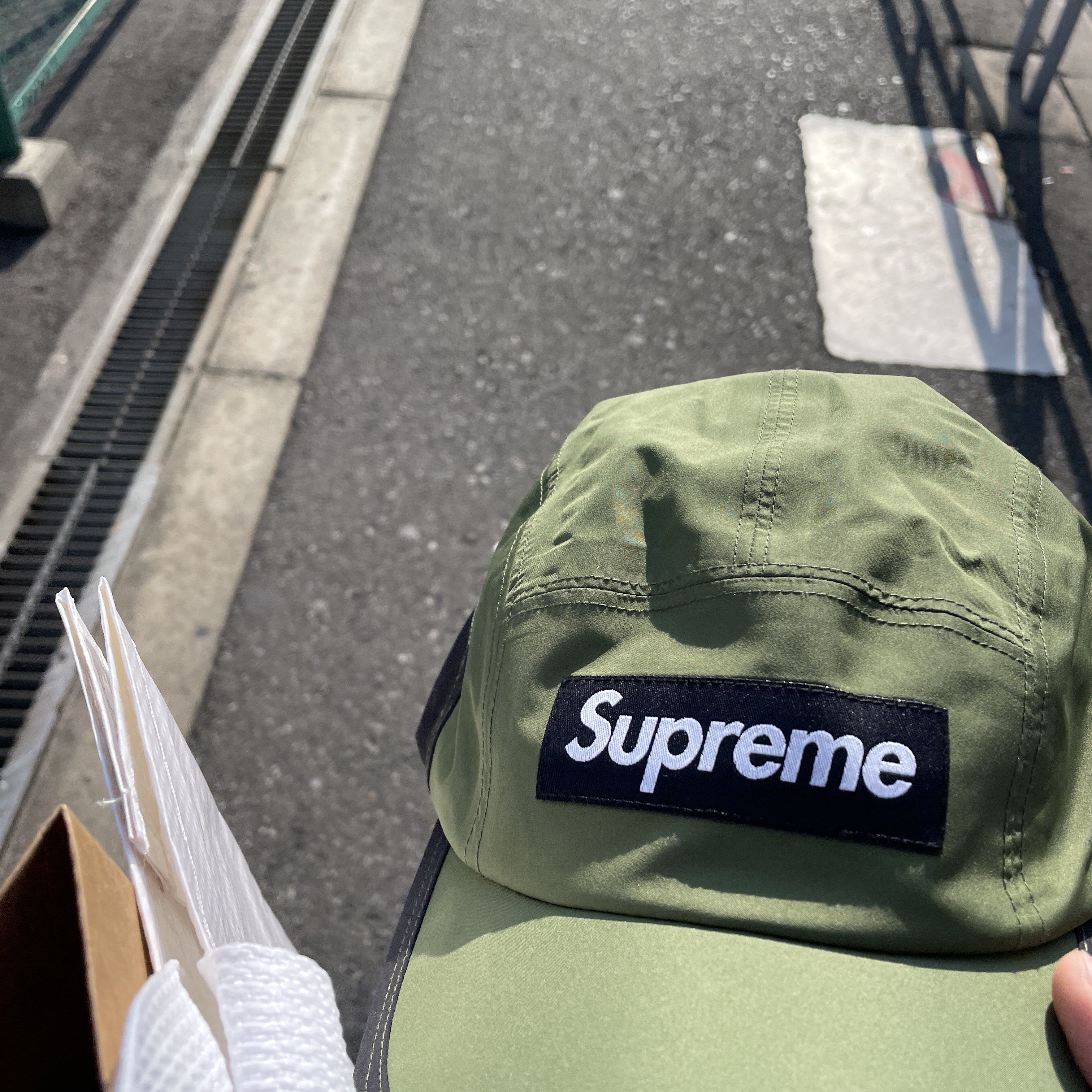 Supreme Gore-Tex Camp Cap Olive - 22FW 착용 스타일
