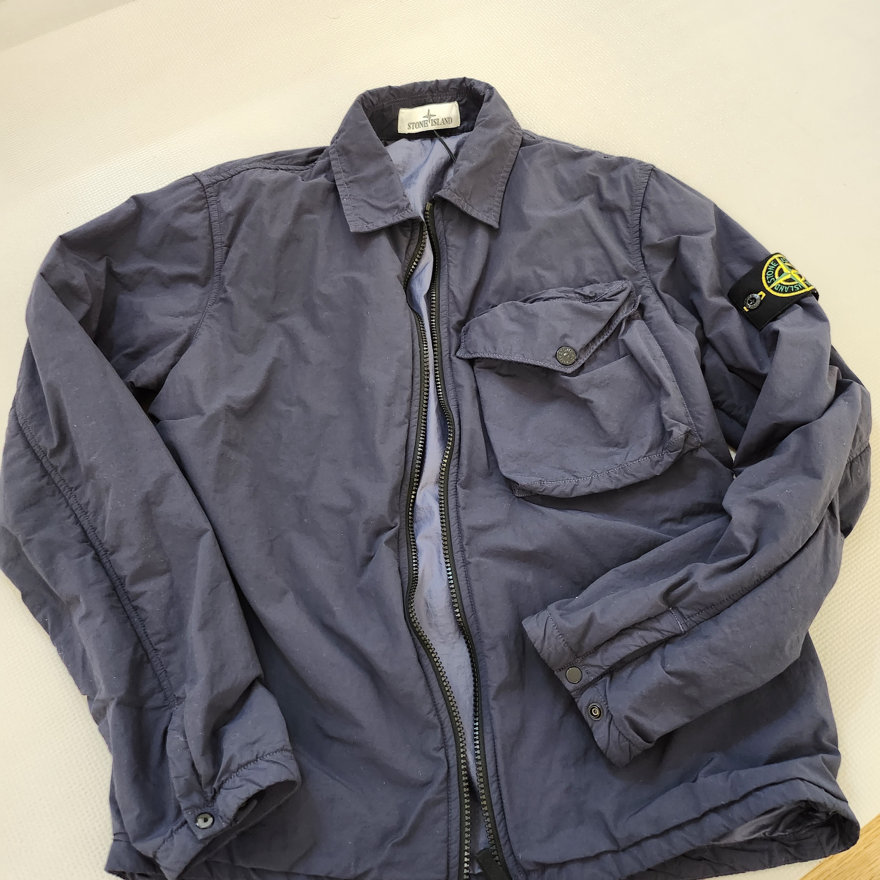 Stone Island 11803 Naslan Light Polartec Overshirt Navy Blue - 21FW 착용 스타일 - 1
