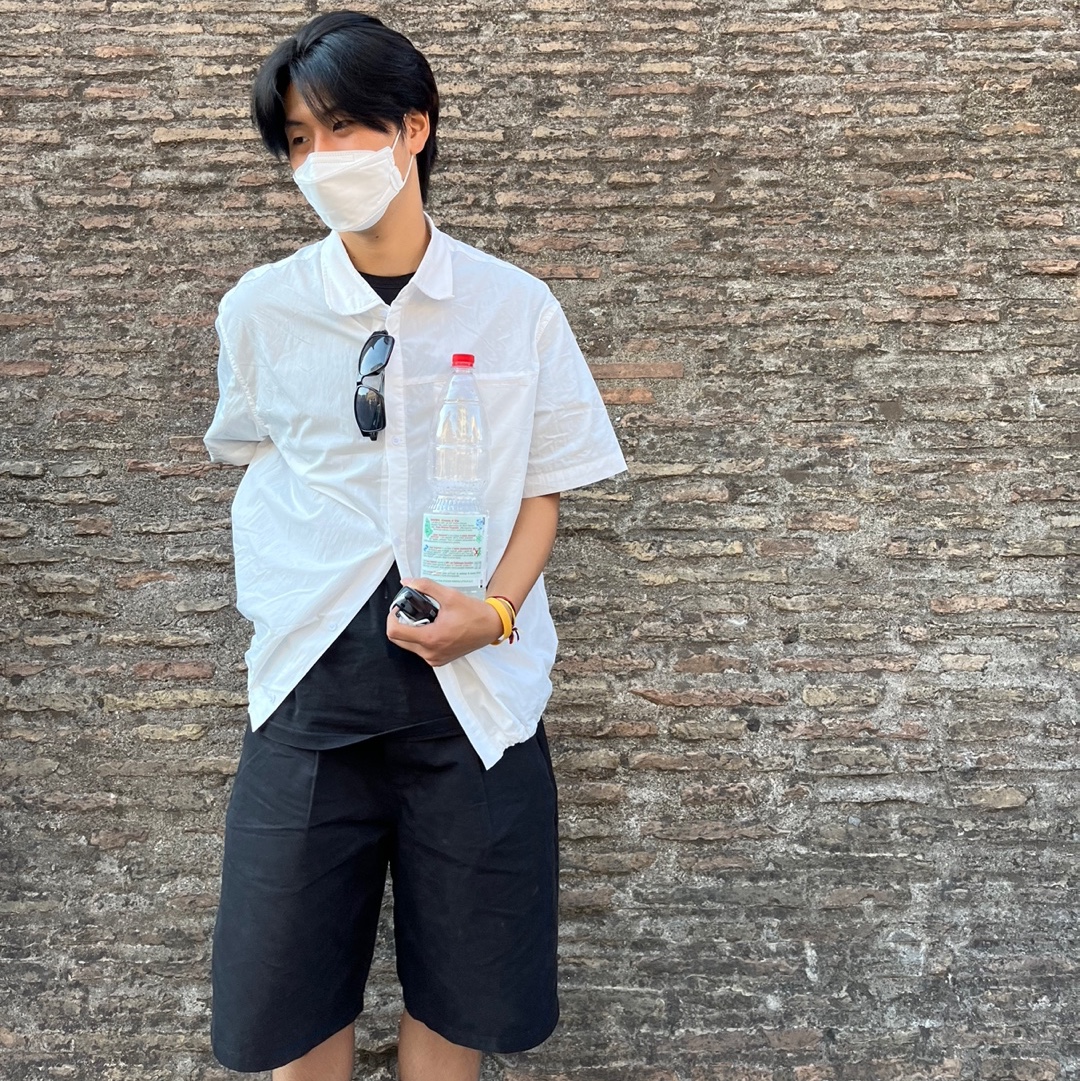 Garrett Leight x Officine General Paris Olio 착용 스타일 - 1