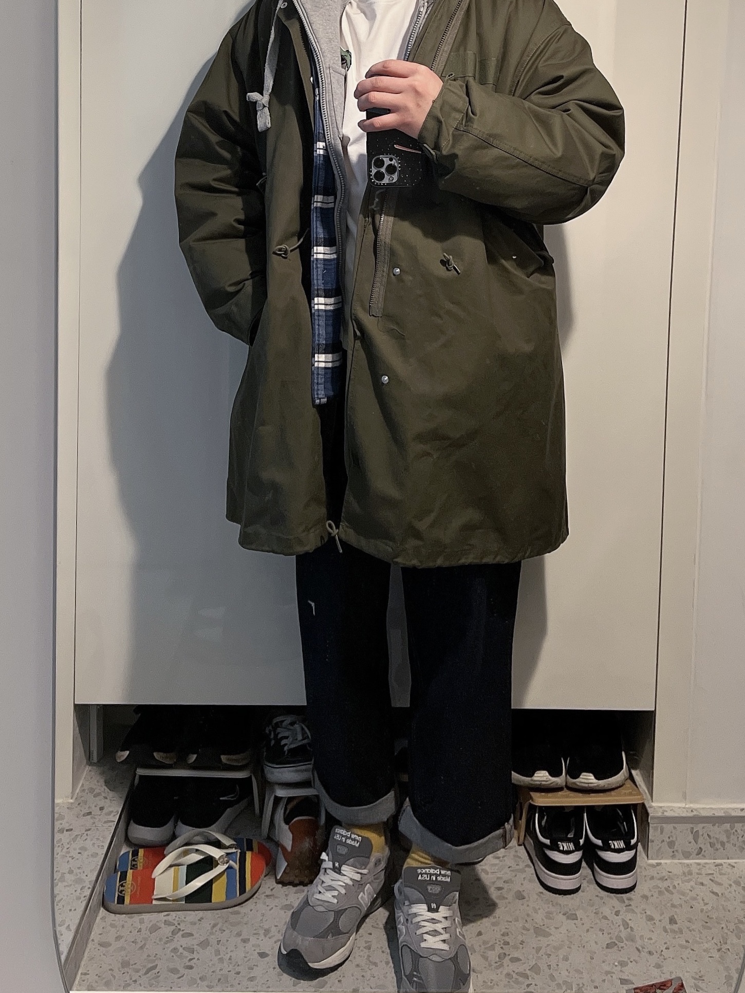 New Balance 993 Made in USA Grey - D Standard 착용 스타일