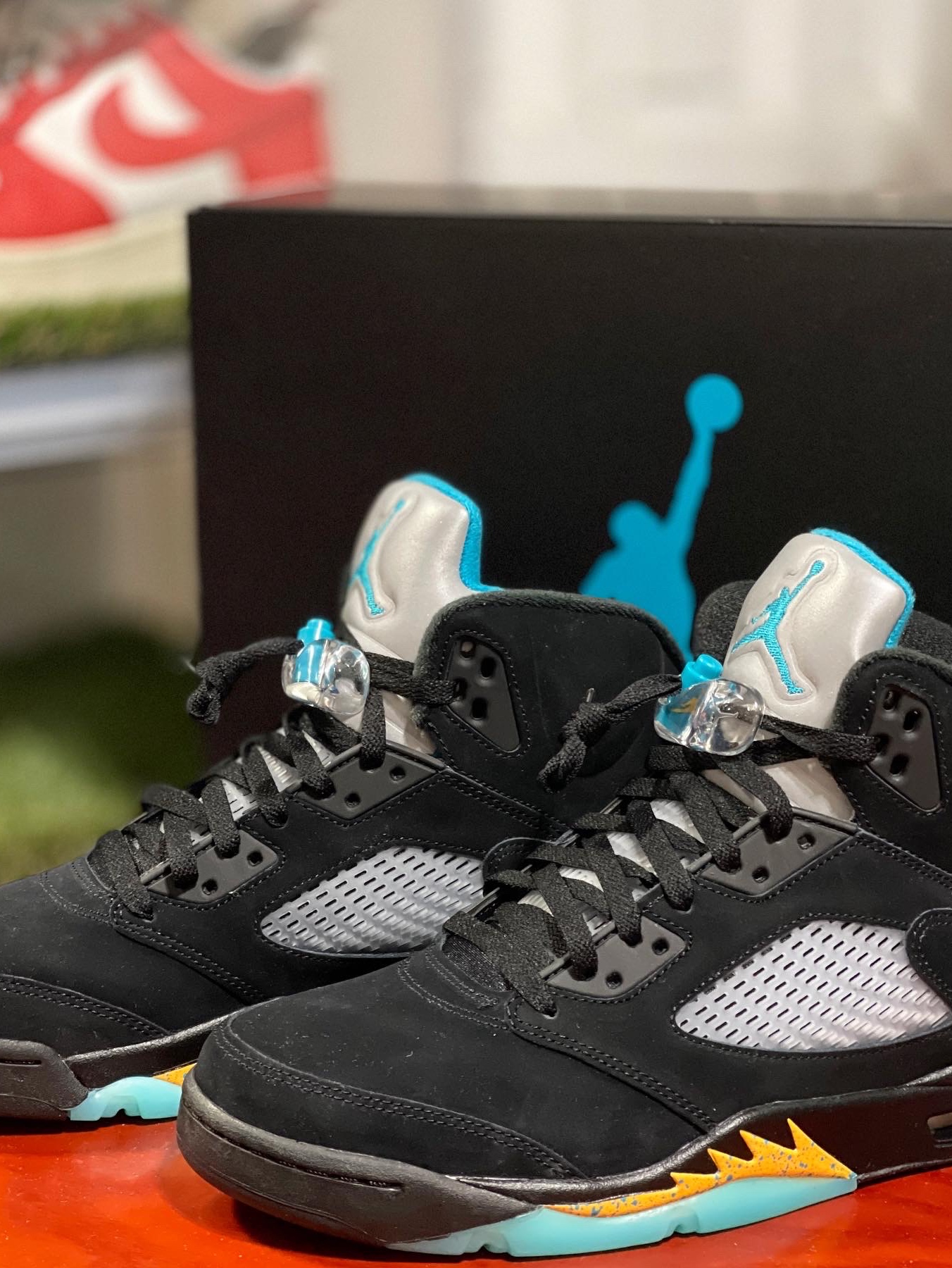 Jordan 5 Retro Aqua 착용 스타일 - 1