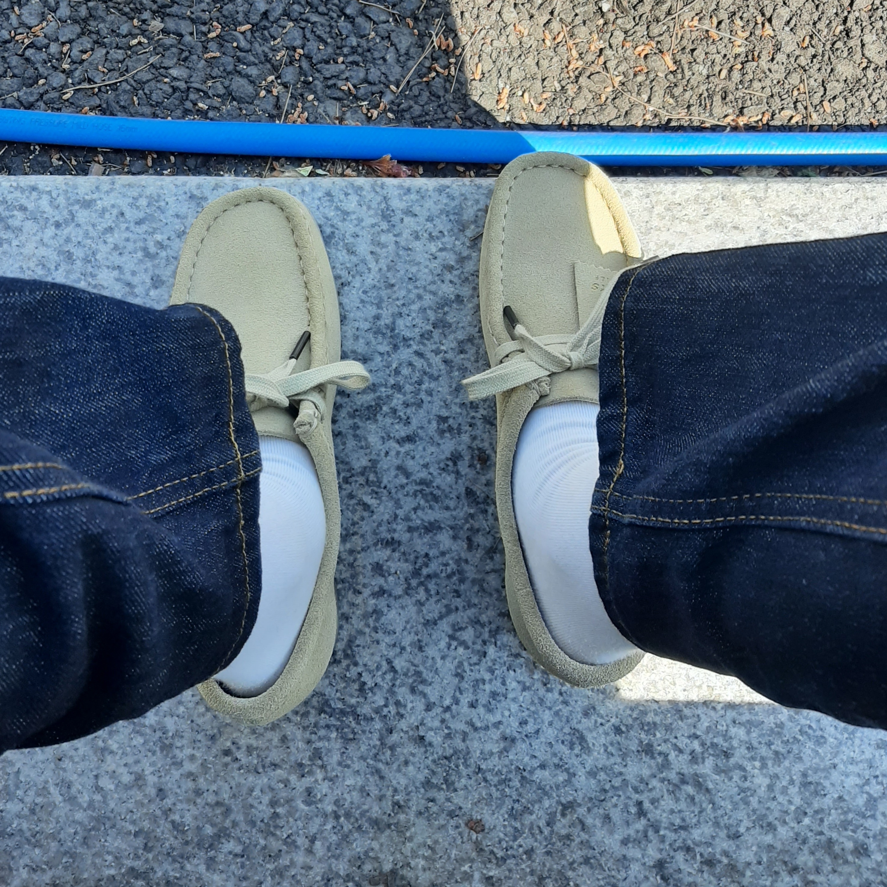 (W) Clarks Wallabee Maple Suede 착용 스타일