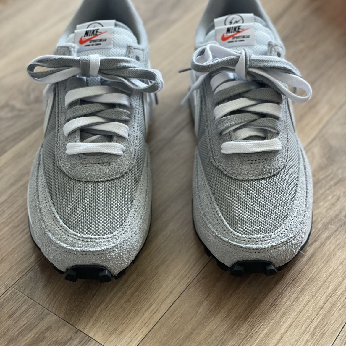 Nike x Sacai x Fragment LDWaffle Light Smoke Grey 착용 스타일