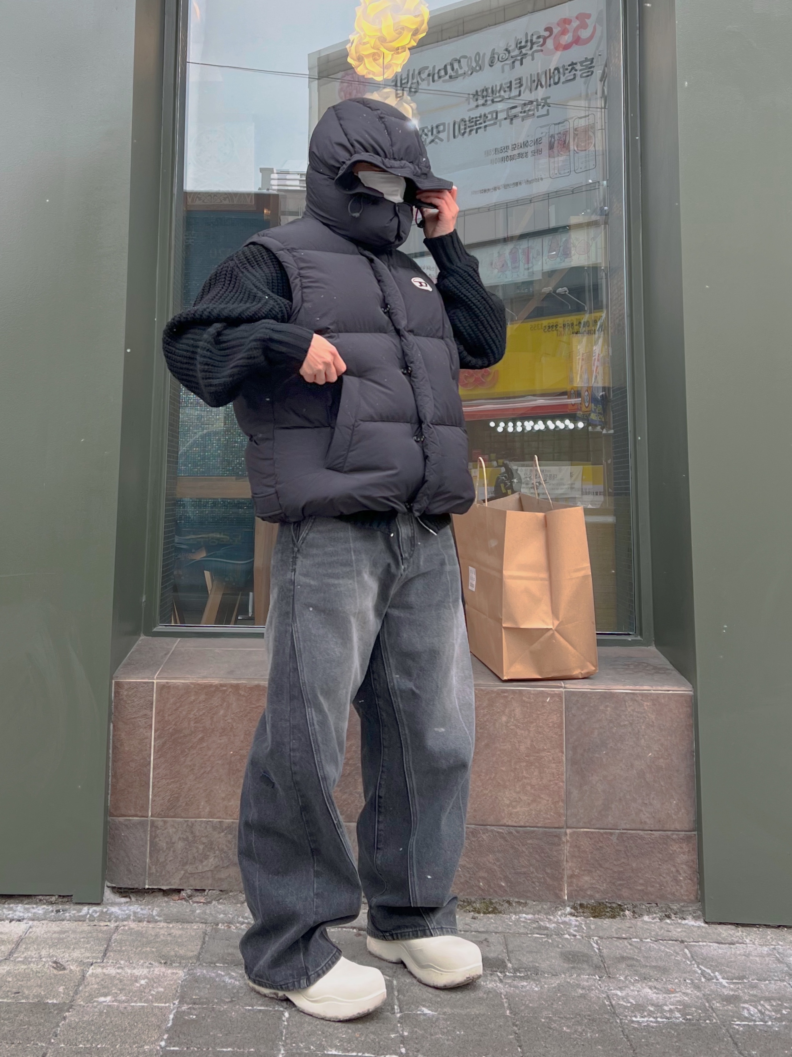 Diesel Polygiene Viraloff Rolf Real Down Vest Black, Bottega Veneta Puddle Ankle Boots Sea Salt 착용 스타일