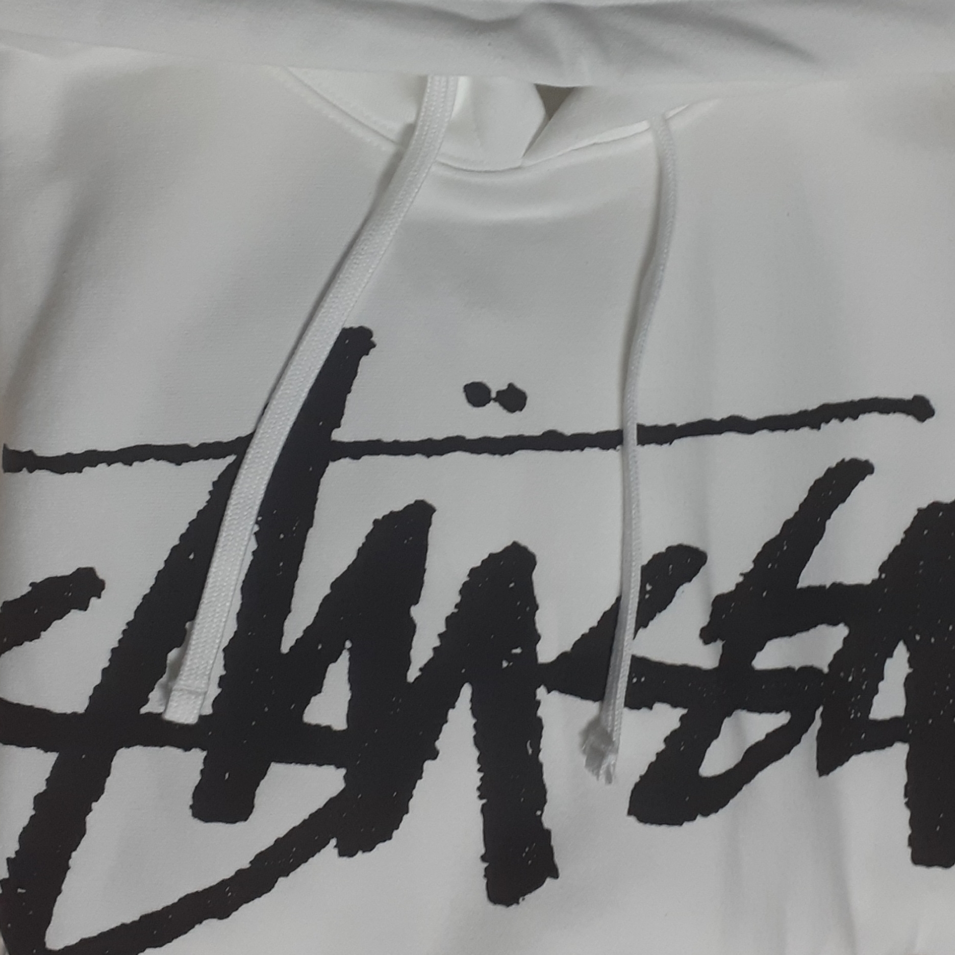Stussy Big Stock Hoodie White 착용 스타일