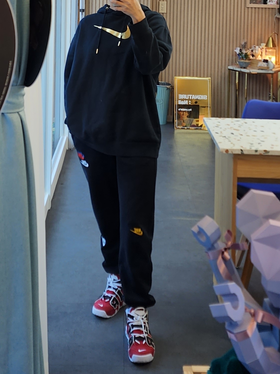 (GS) Nike Air More Uptempo 96 Bulls 2021 착용 스타일