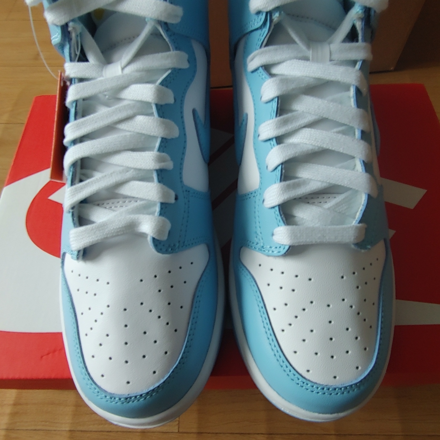 Nike Dunk High Retro Blue Chill 착용 스타일 - 1