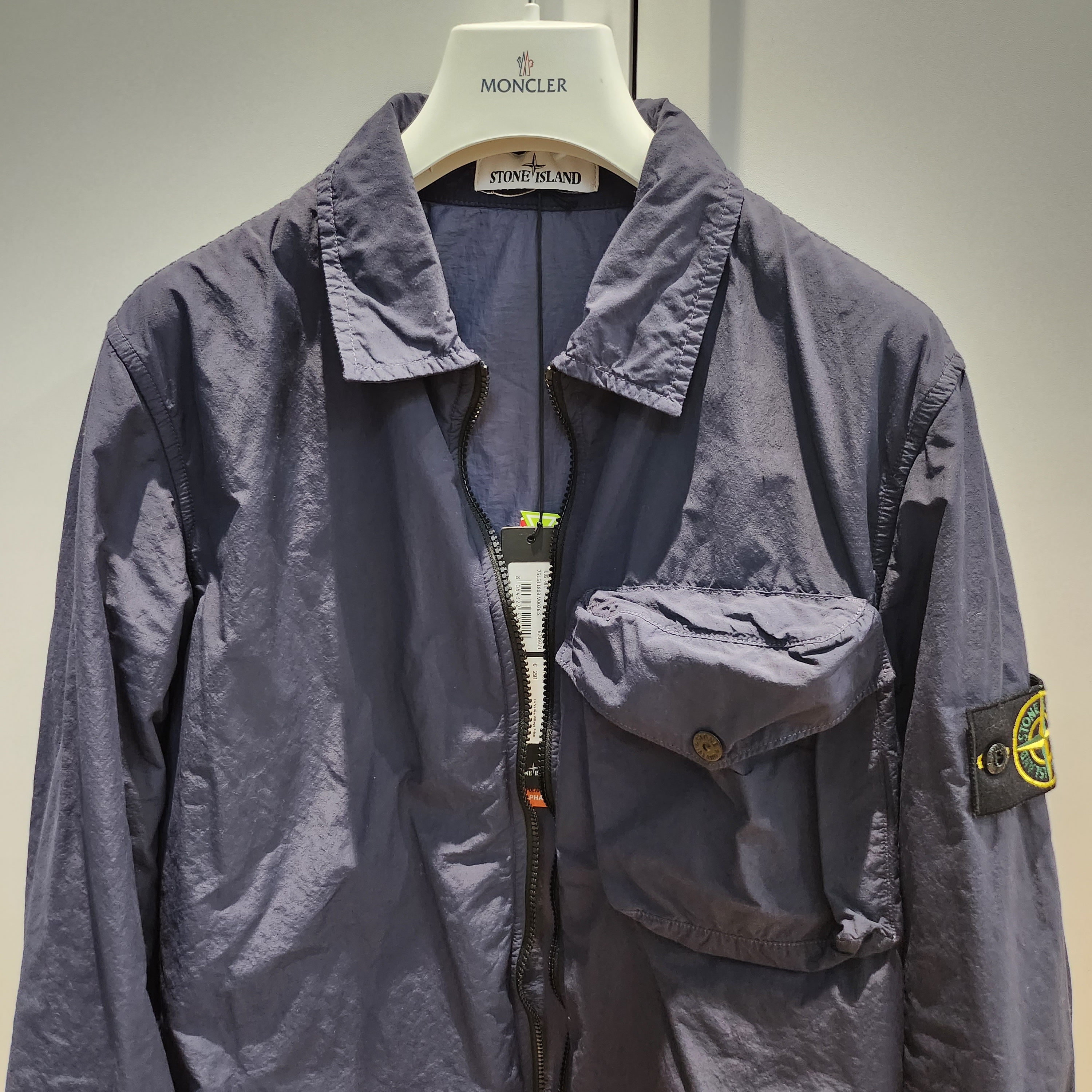 Stone Island 11803 Naslan Light Polartec Overshirt Navy Blue - 21FW 착용 스타일 - 3