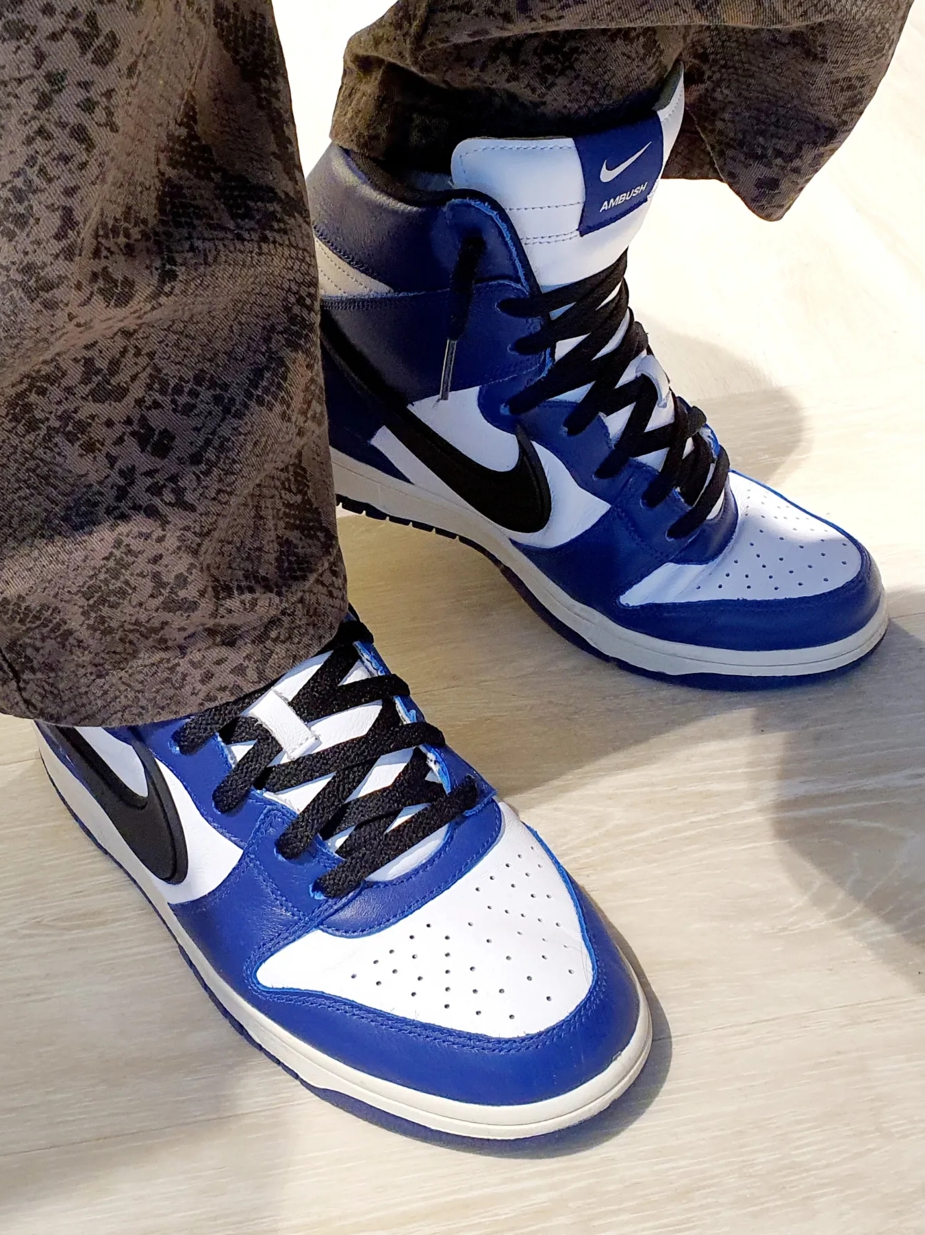 Nike x Ambush Dunk High Deep Royal Blue 착용 스타일 - 4