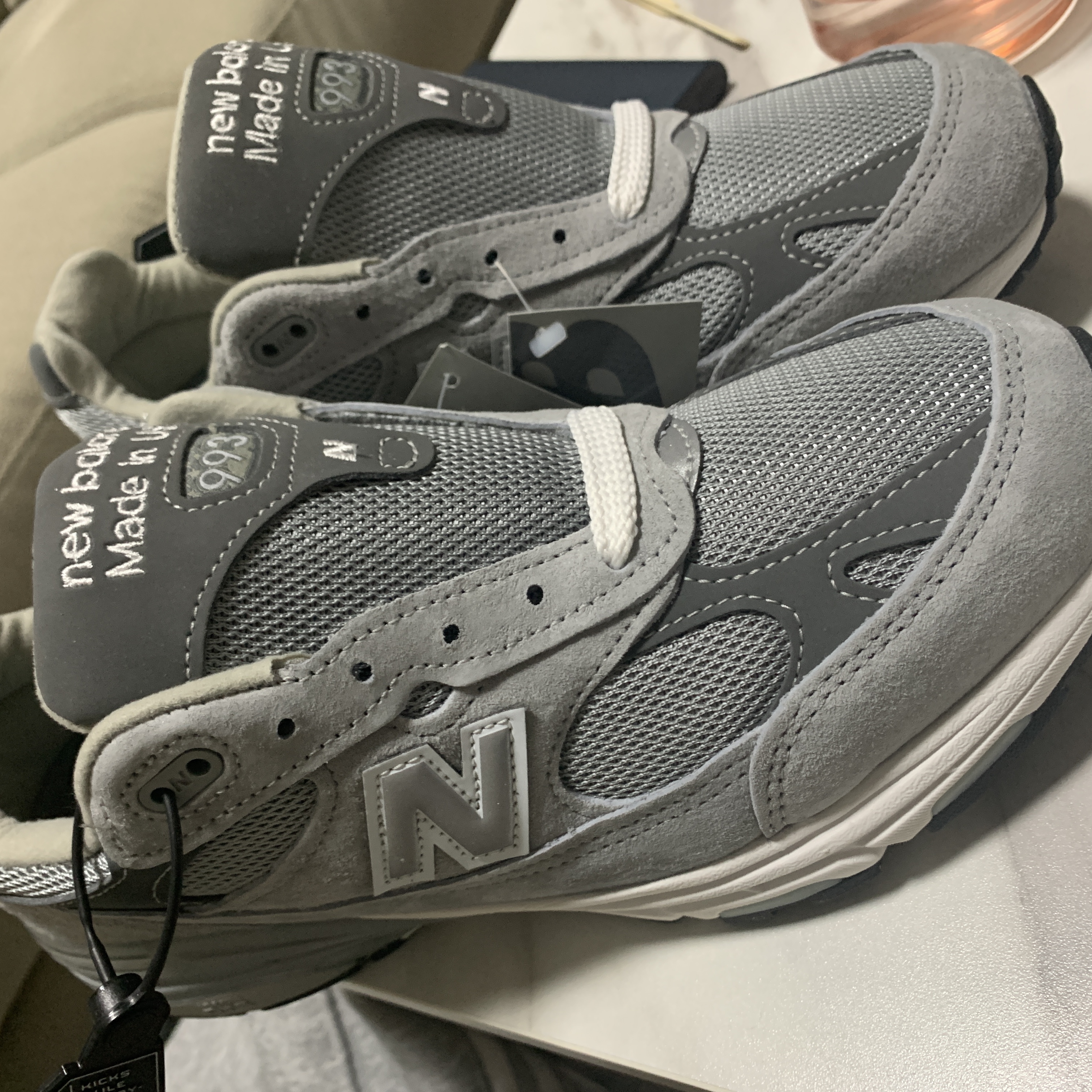 New Balance 993 Made in USA Grey - D Standard 착용 스타일