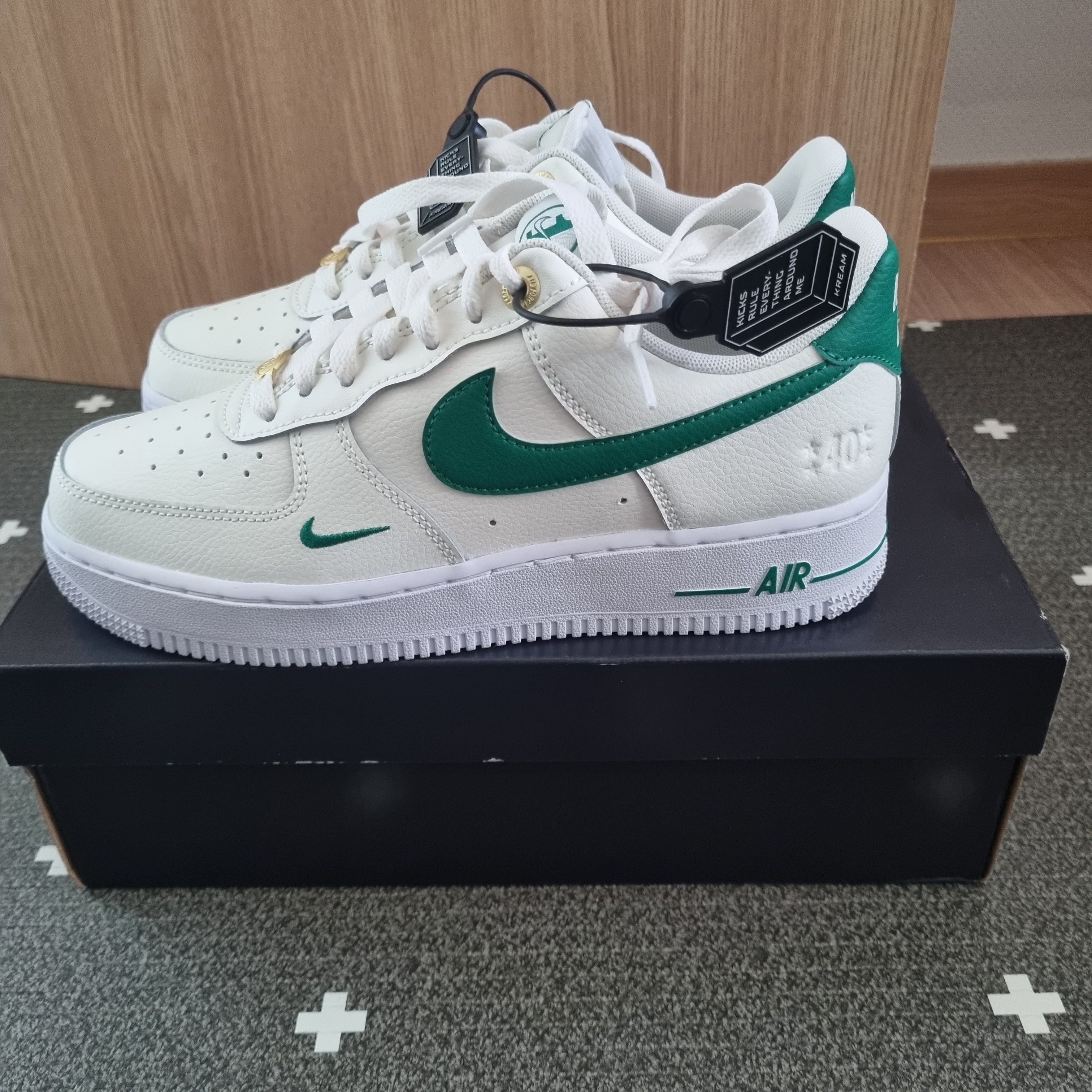 Nike Air Force 1 '07 LV8 40th Anniversary Join Forces Sail Malachite 착용 스타일