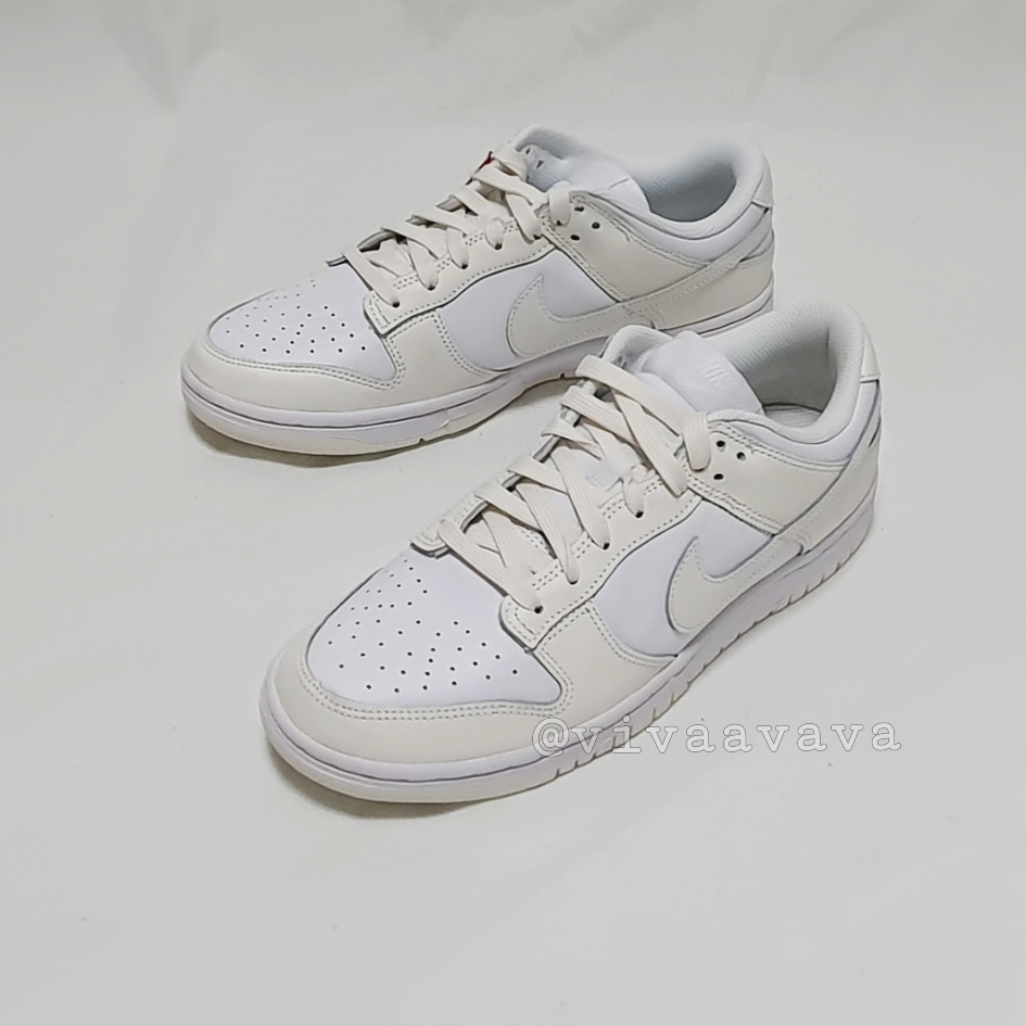 (W) Nike Dunk Low White and Sail 착용 스타일