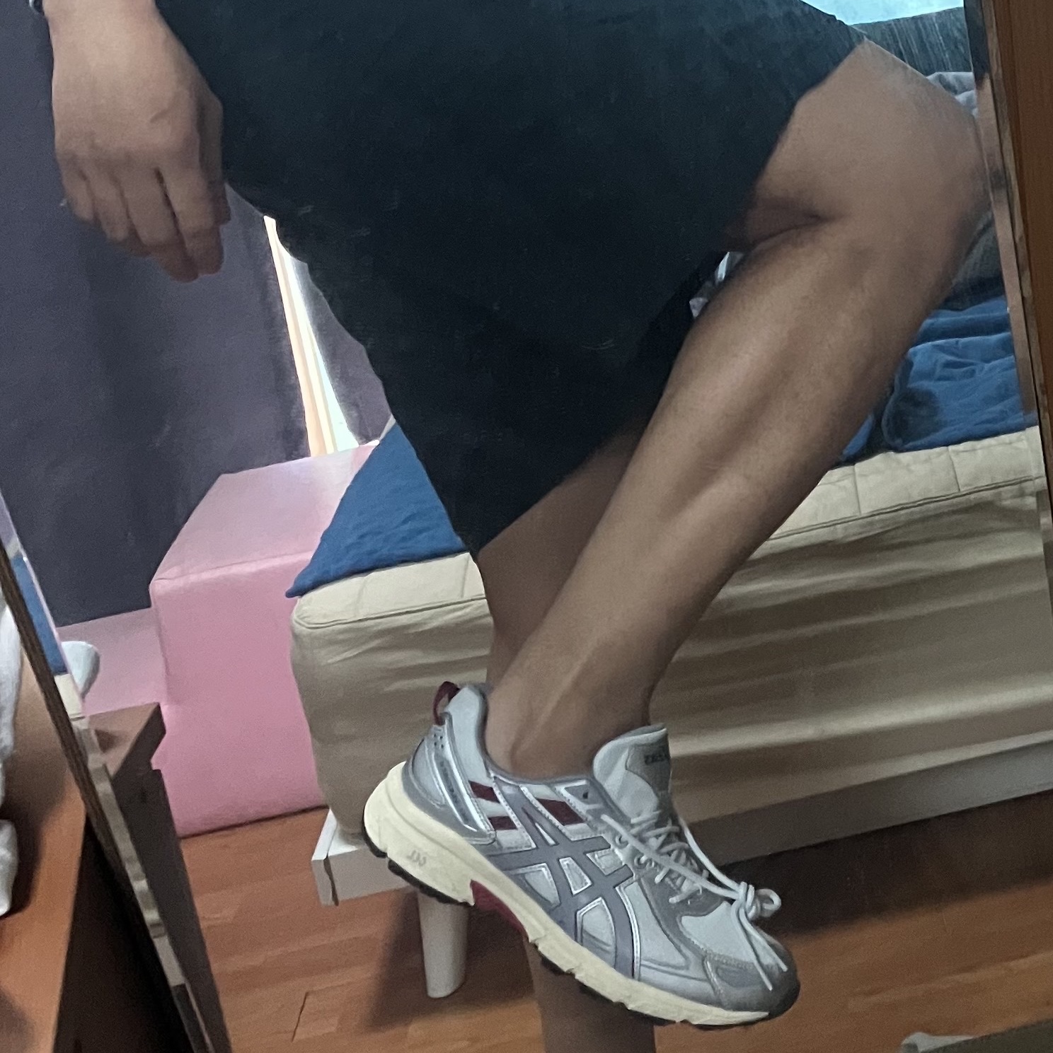 (W) Asics Gel-Venture 6 Glacier Grey Sheet Rock 착용 스타일 - 2