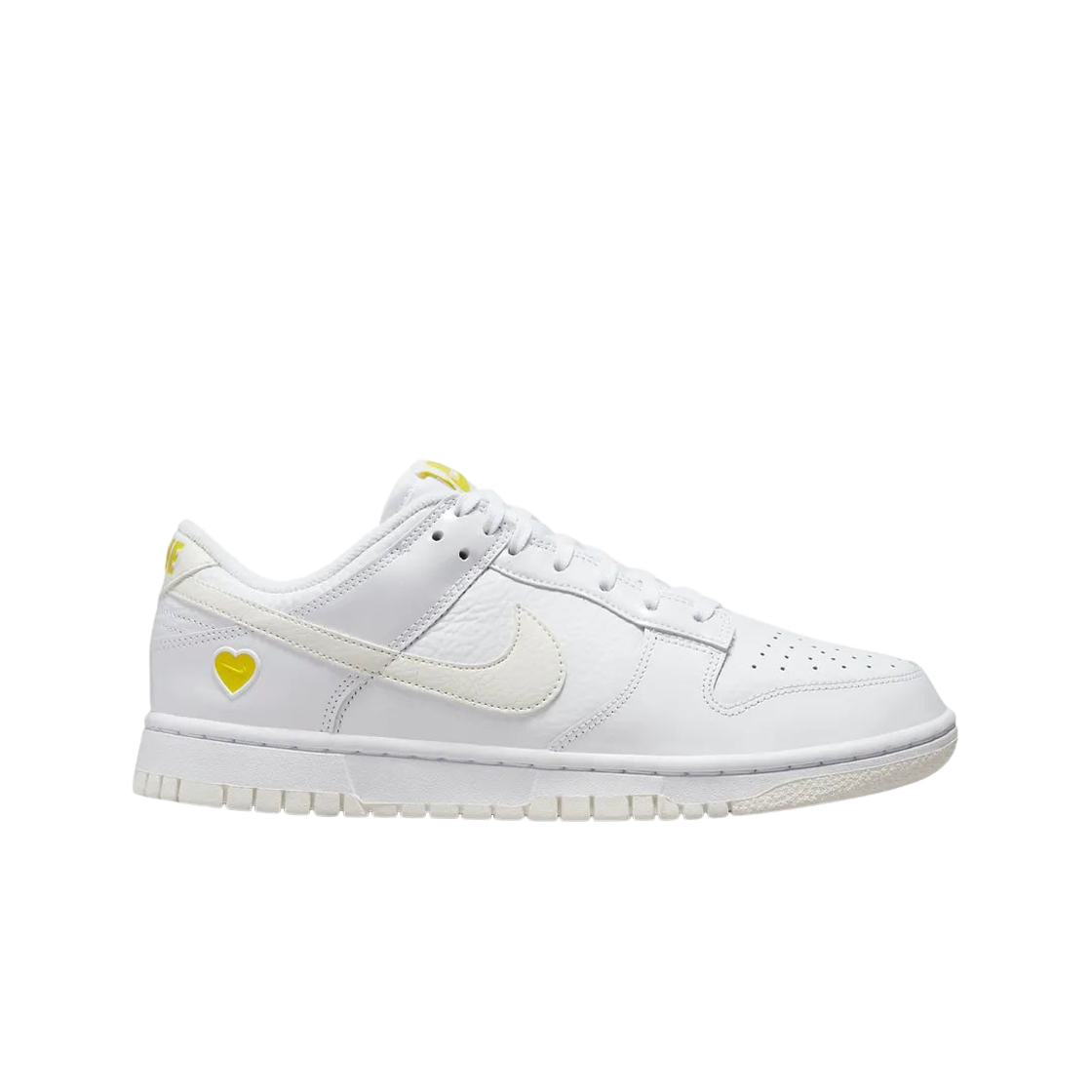 (W) 나이키 덩크 로우 밸런타인 데이 화이트 옵틱 옐로우((W) Nike Dunk Low Valentine's Day White Optic Yellow)