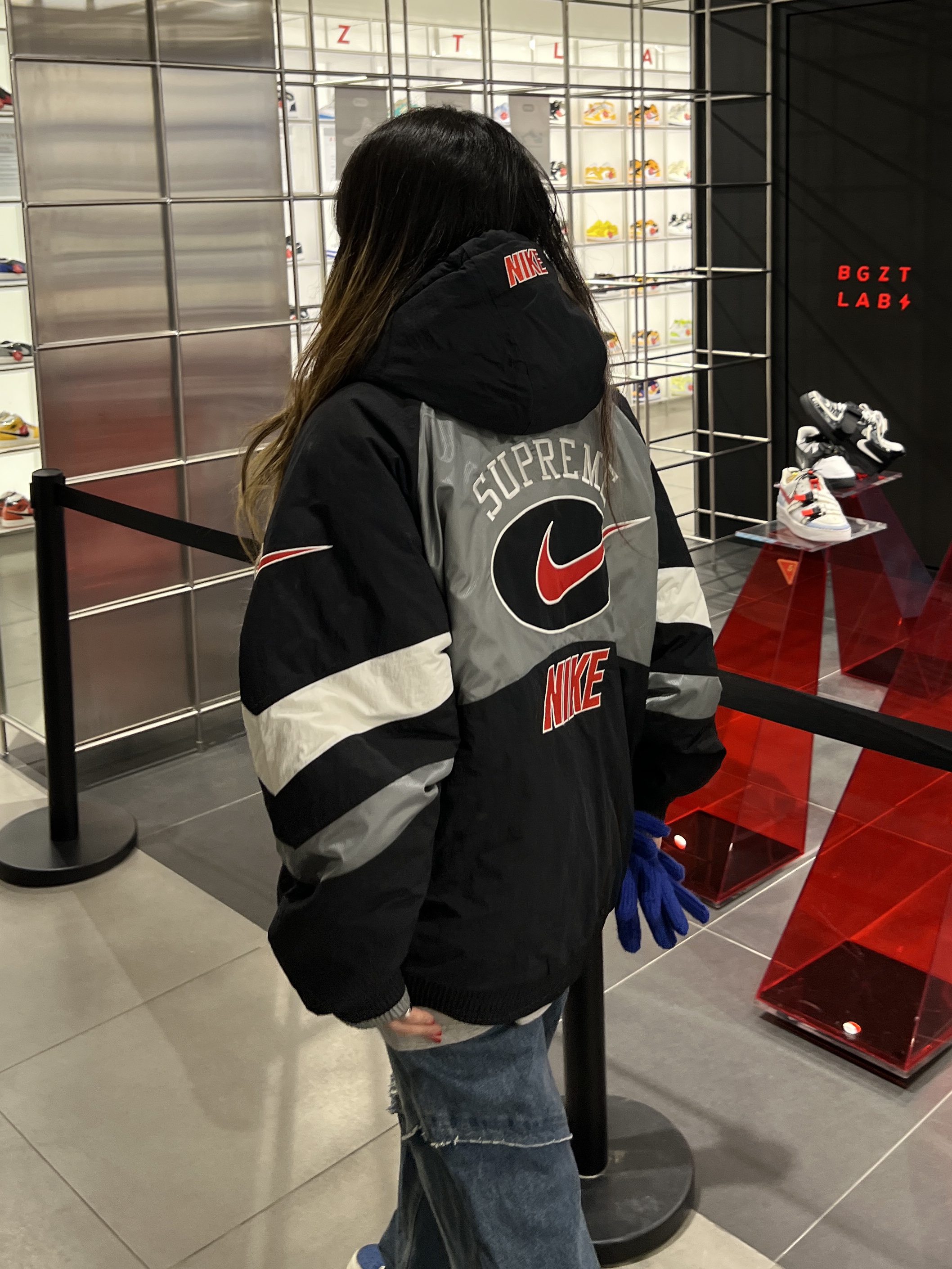 Supreme x Nike Hooded Sport Jacket Silver - 19SS 착용 스타일