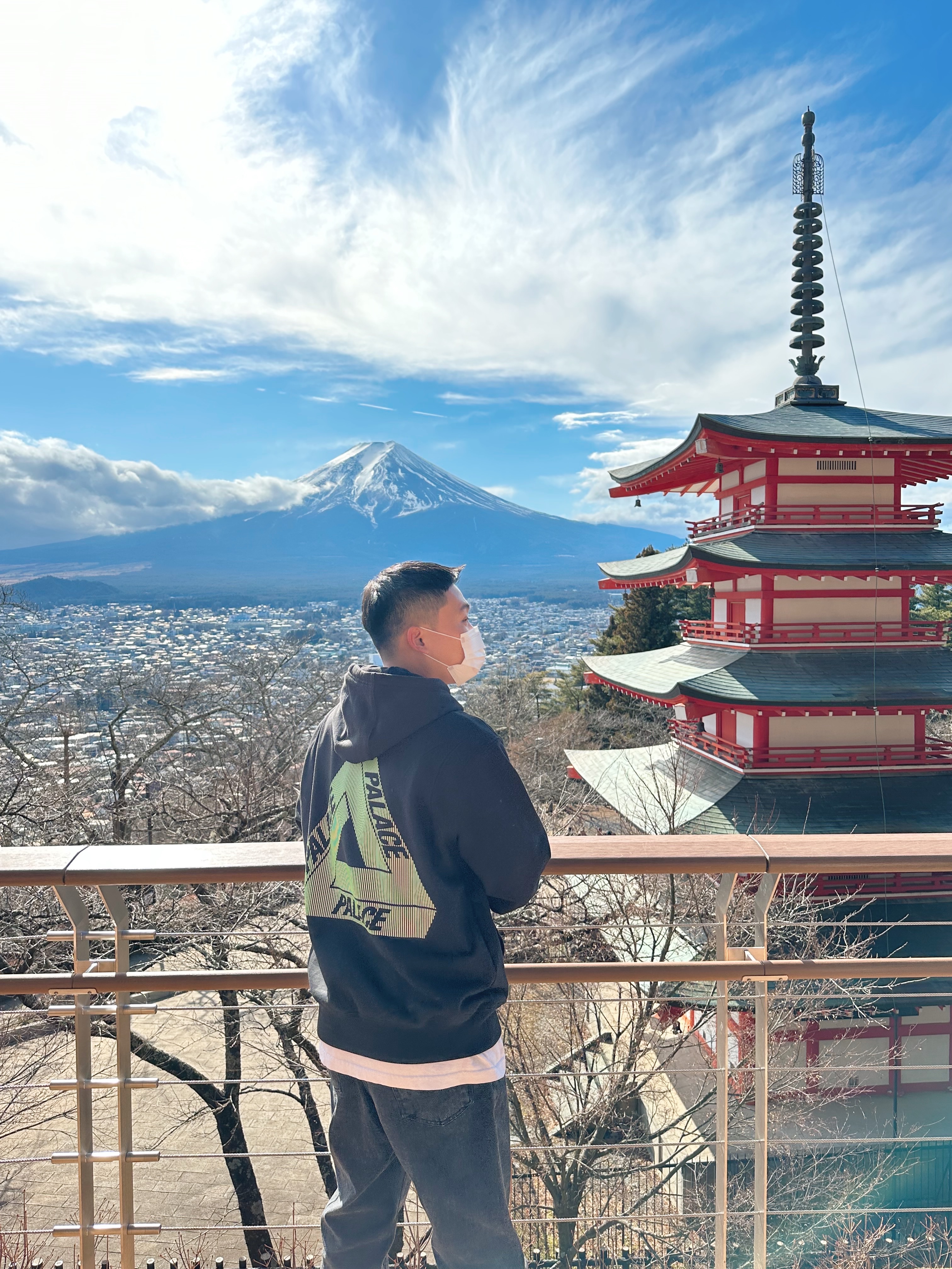 Palace Tri-Lenticular Hood Black - 22FW 착용 스타일