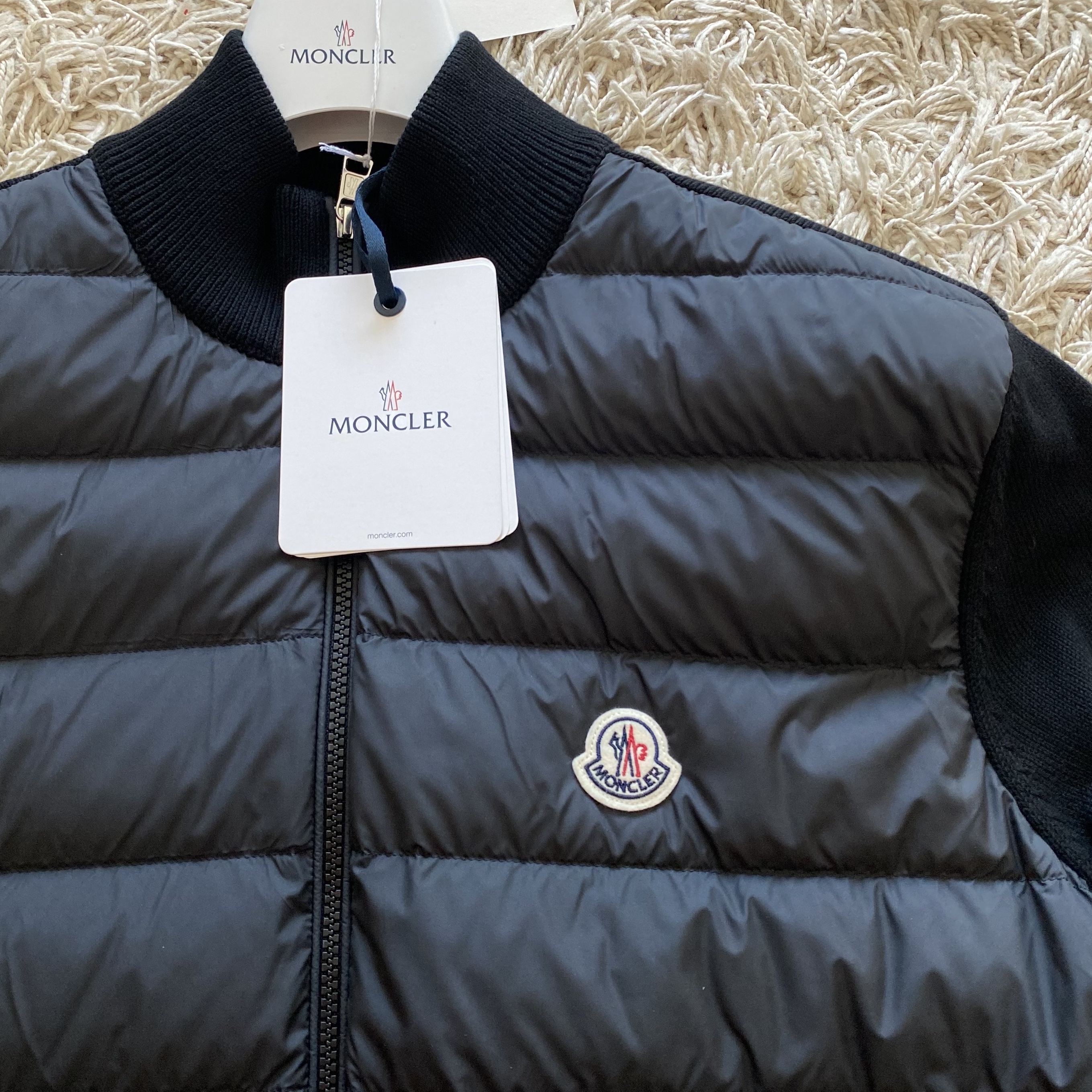 Moncler Padded Wool Cardigan Black - 23SS 착용 스타일 - 2