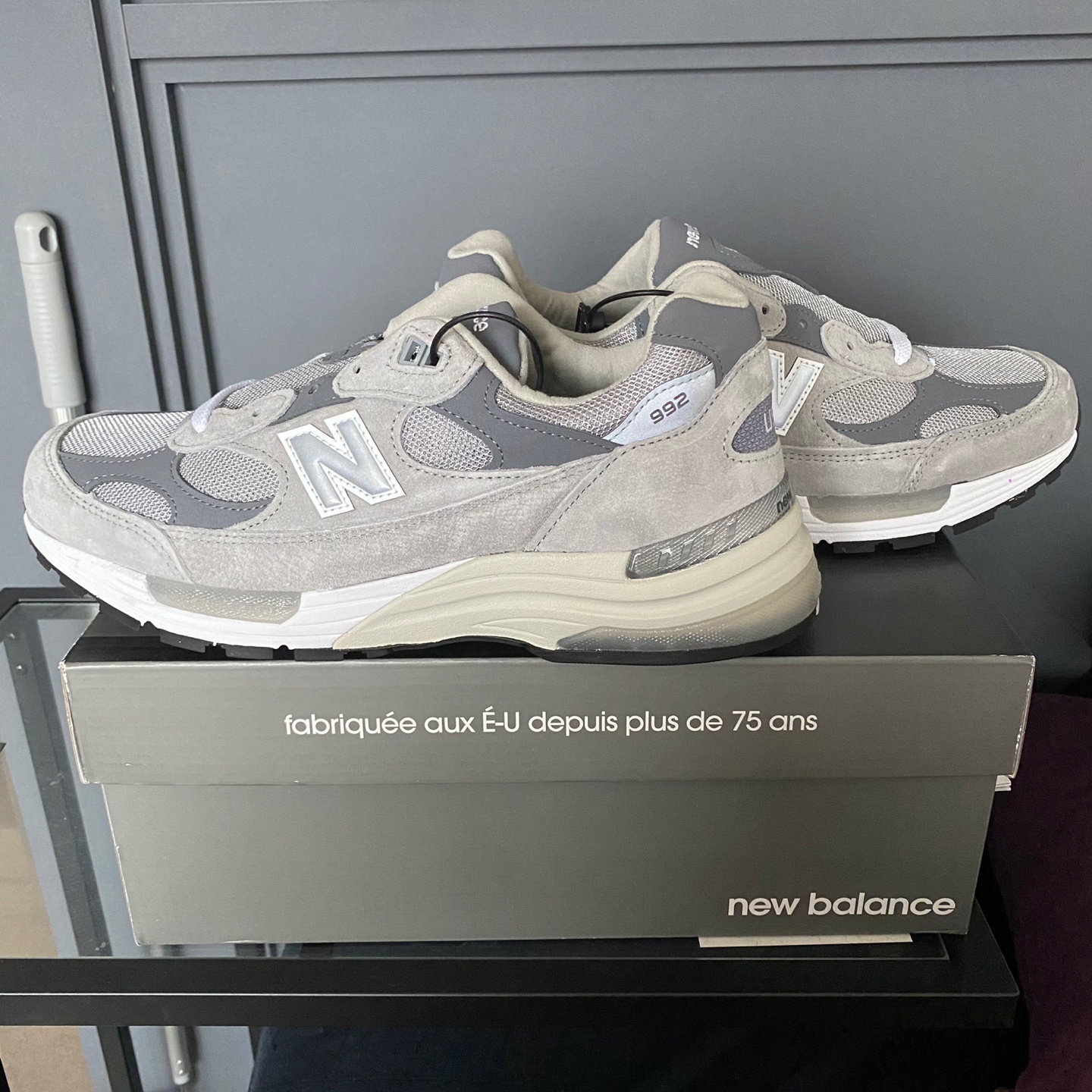 New Balance 992 Made in USA Grey - D Standard 착용 스타일