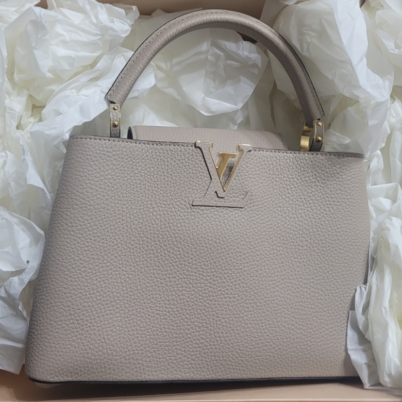 Louis Vuitton Capucines XS Wallet Galet 착용 스타일