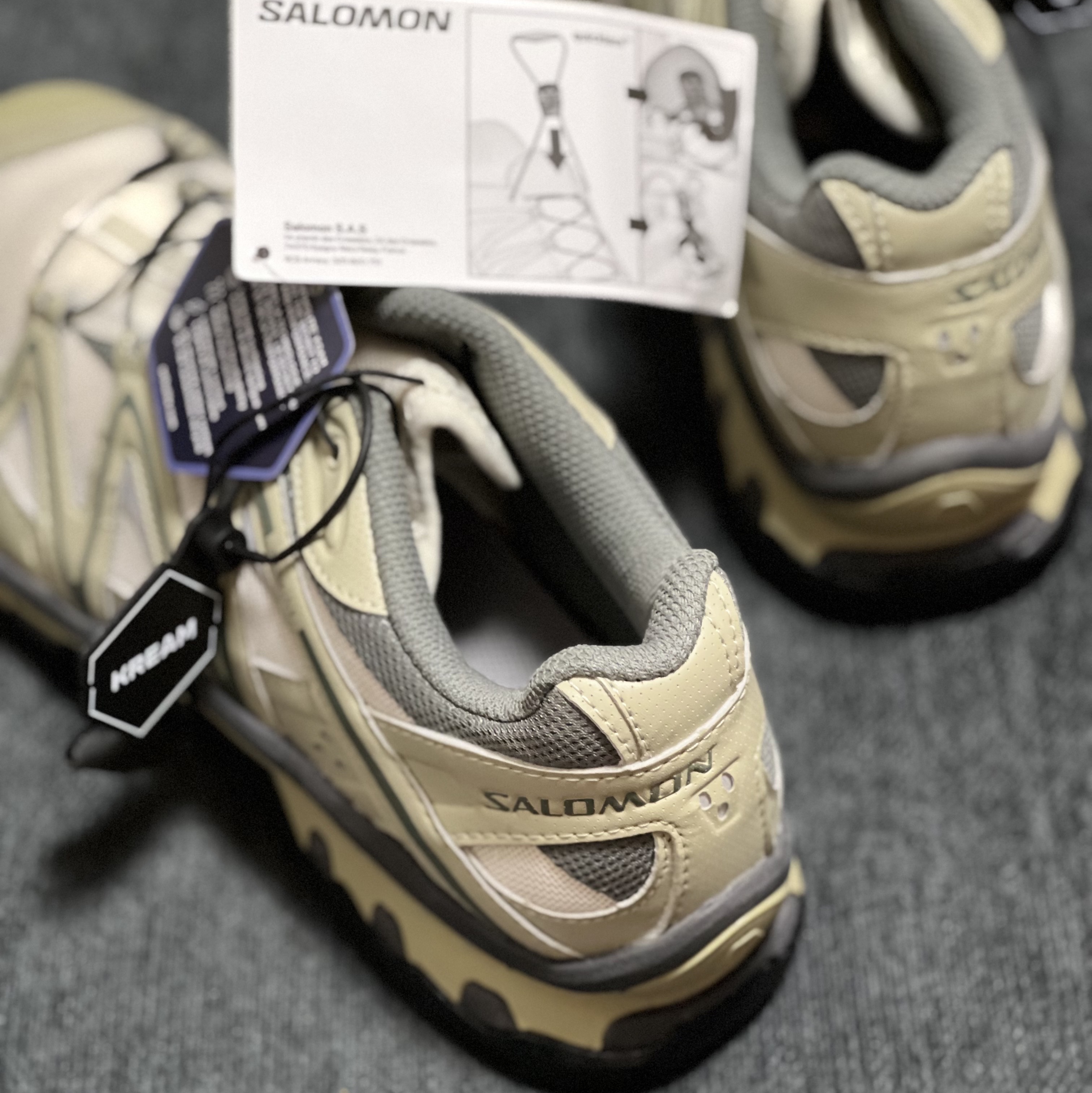 Salomon XT-Quest ADV Turtledove Moss Grey 착용 스타일 - 2