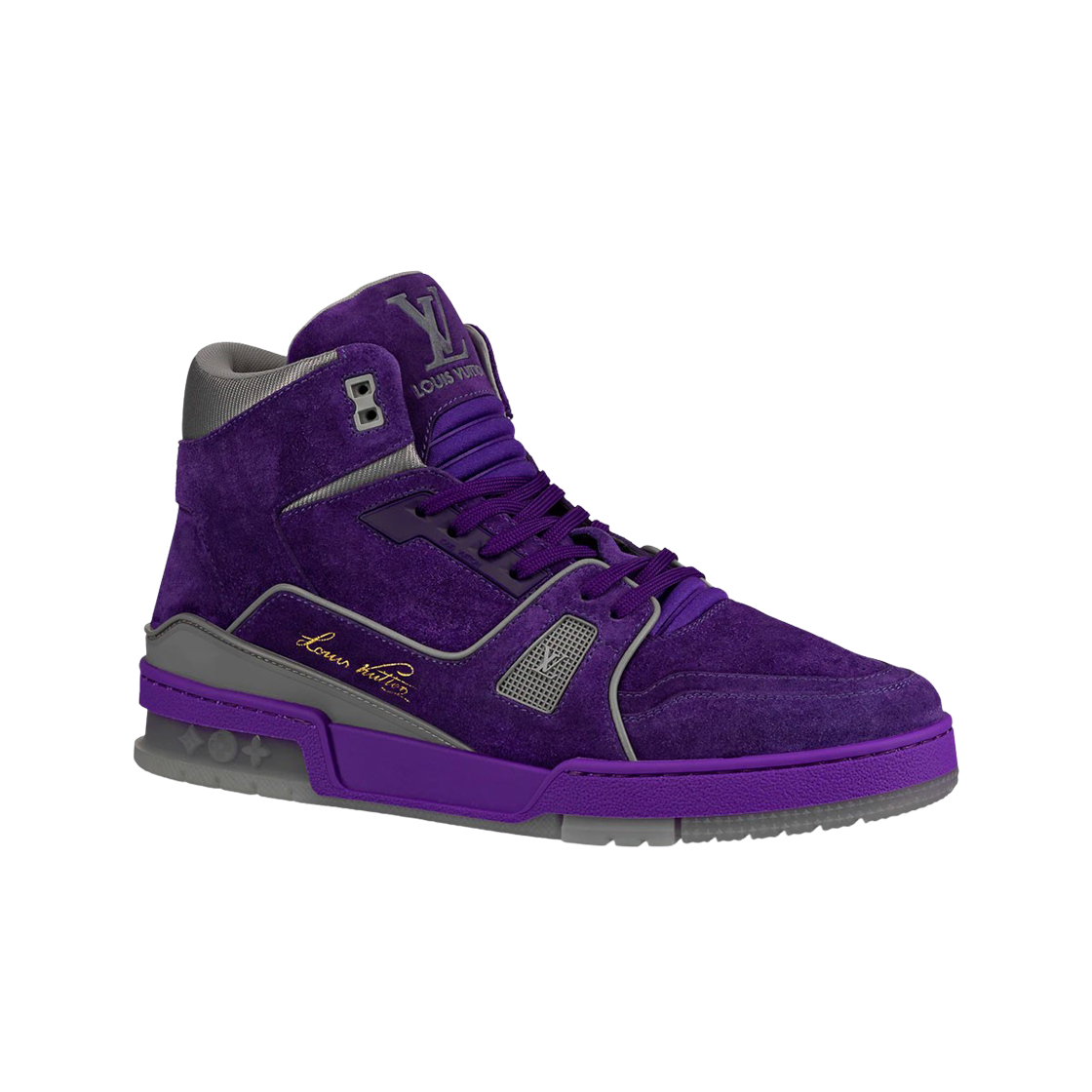 Louis Vuitton LV Trainer Sneakers Purple 상세 이미지 1