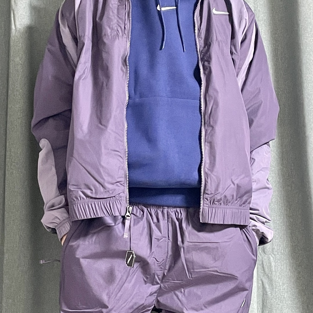 Nike x Drake Nocta NRG Nylon Track Jacket Dark Raisin - Asia, Nike x Drake Nocta NRG Nylon Track Pants Dark Raisin - Asia 착용 스타일 - 3