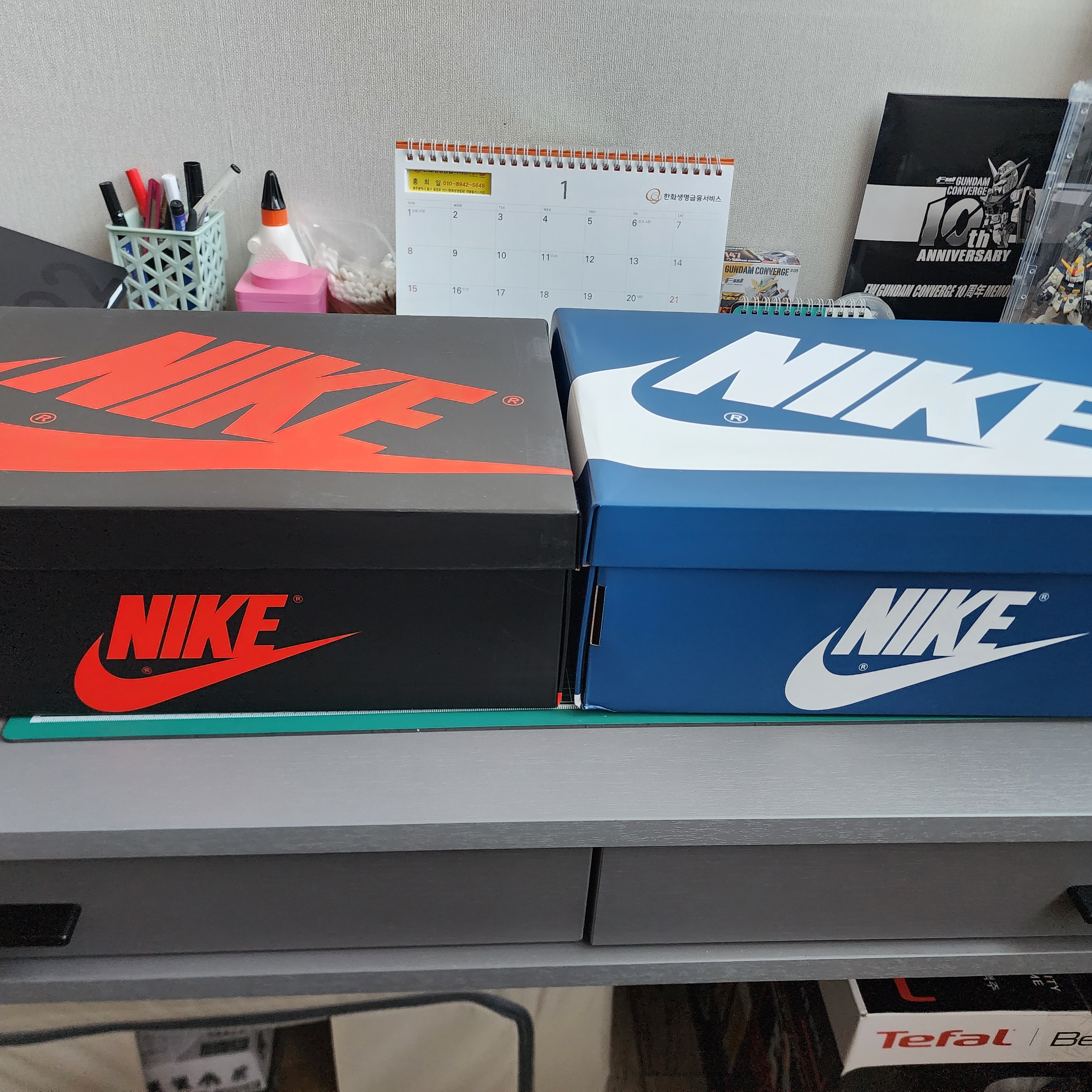 Jordan 1 Retro High OG Bleached Coral, Jordan 1 Retro High OG True Blue 착용 스타일 - 1