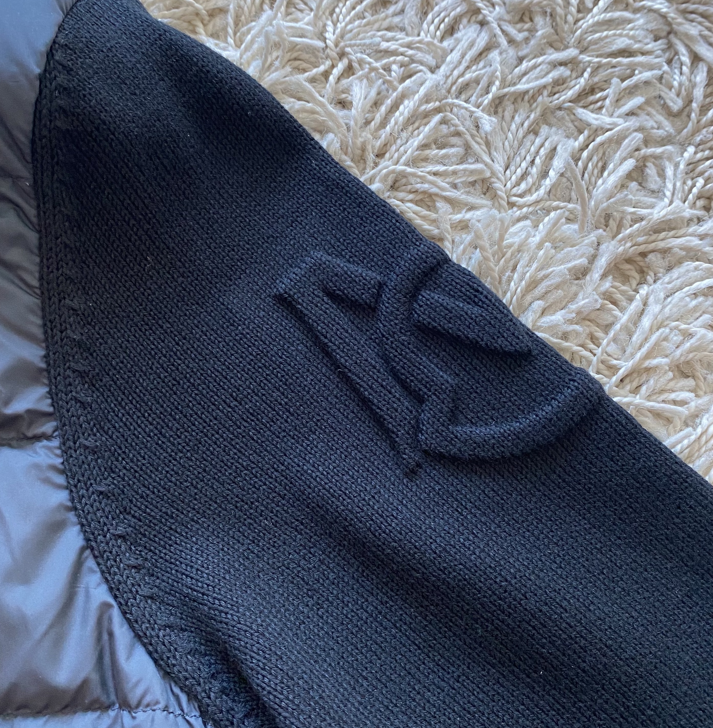 Moncler Padded Wool Cardigan Black - 23SS 착용 스타일 - 3