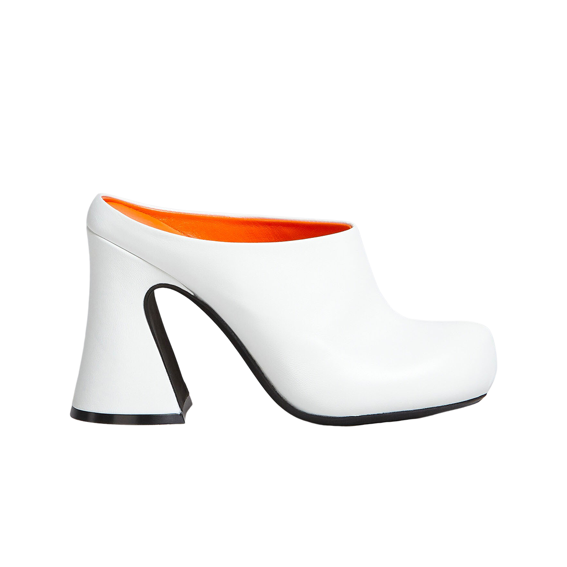 (W) 마르니 나파 레더 사보 릴리 화이트((W) Marni Nappa Leather Sabot Lily White) - 1