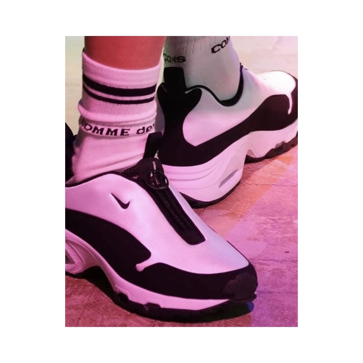 Nike x Comme des Garcons Homme Plus Air Max Sunder SP White Black, Nike x Comme des Garcons Homme Plus Air Max Sunder SP Black 착용 스타일 - 4