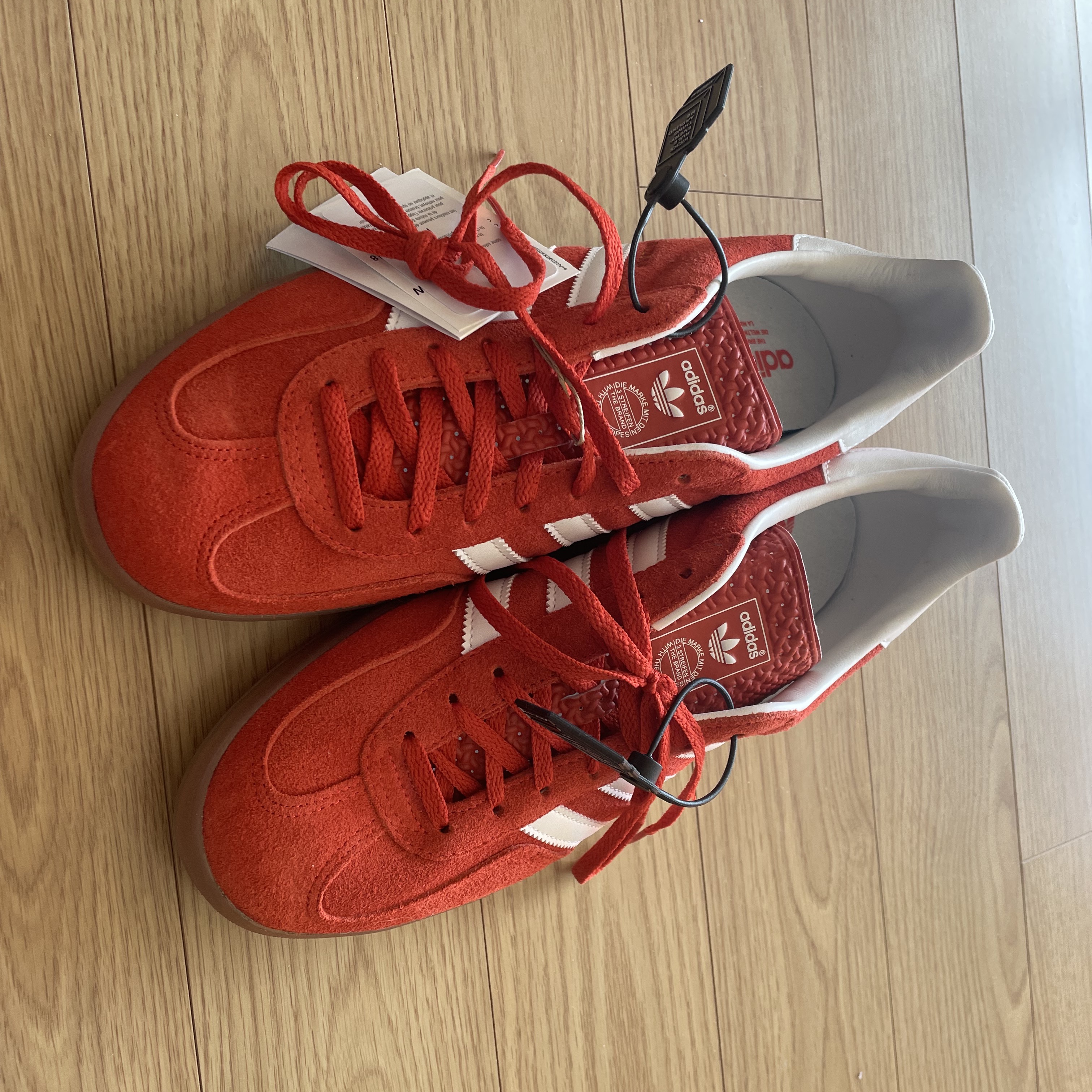 (W) Adidas Gazelle Indoor Bold Orange Cloud White 착용 스타일 - 1