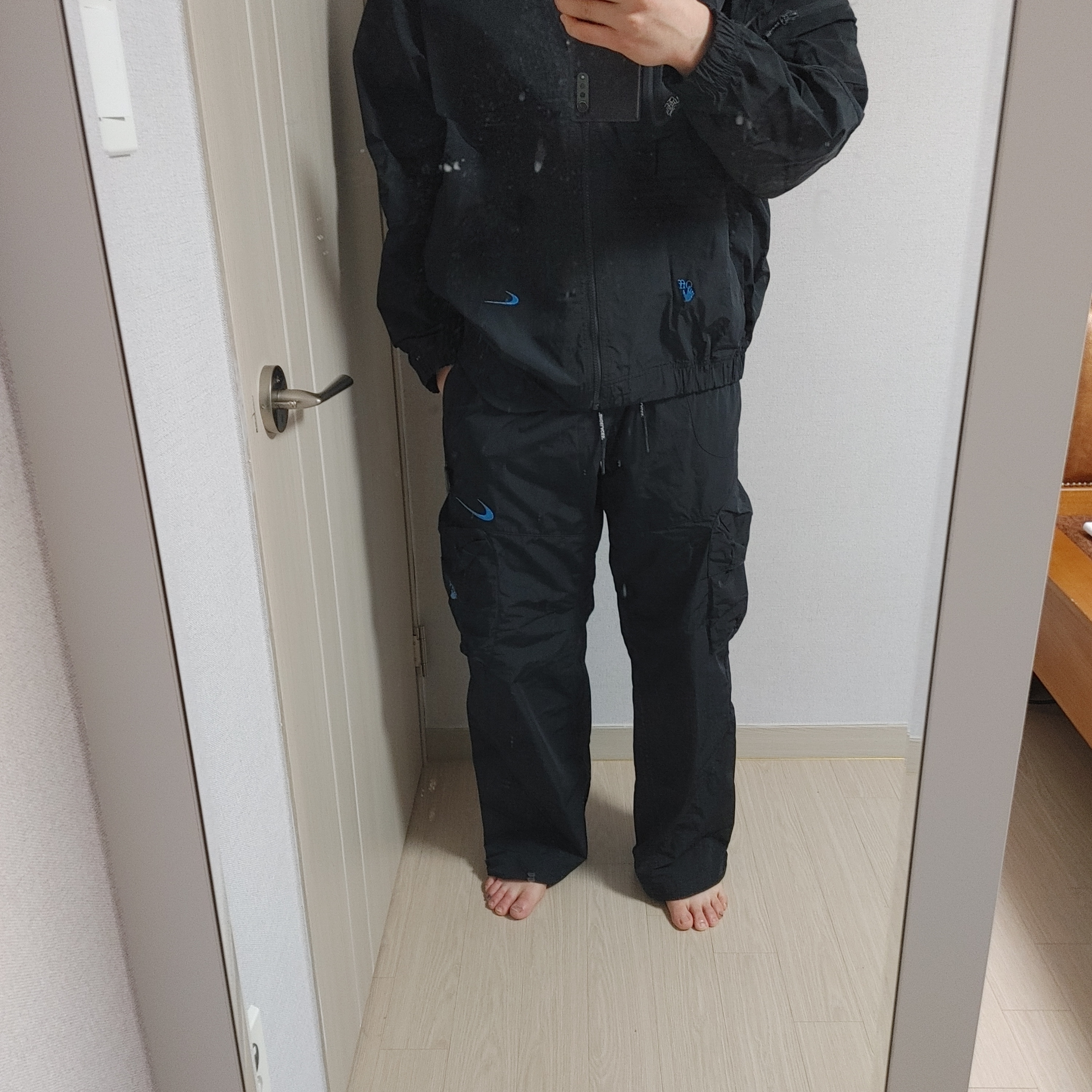 Nike x Off-White NRG Track Suit Black - US/EU 착용 스타일 - 1