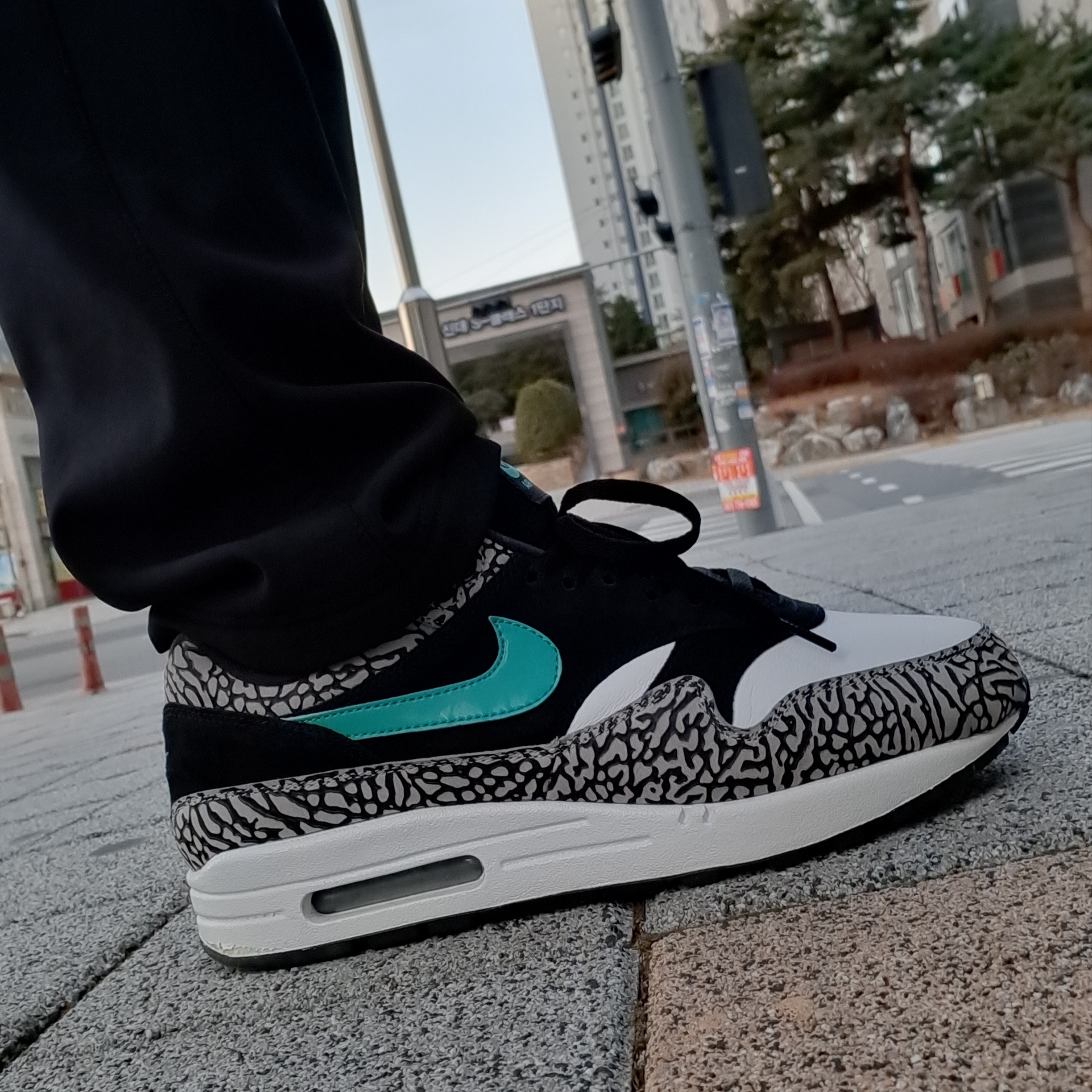 NIke x Atmos Air Max 1 Elephant 2017 착용 스타일