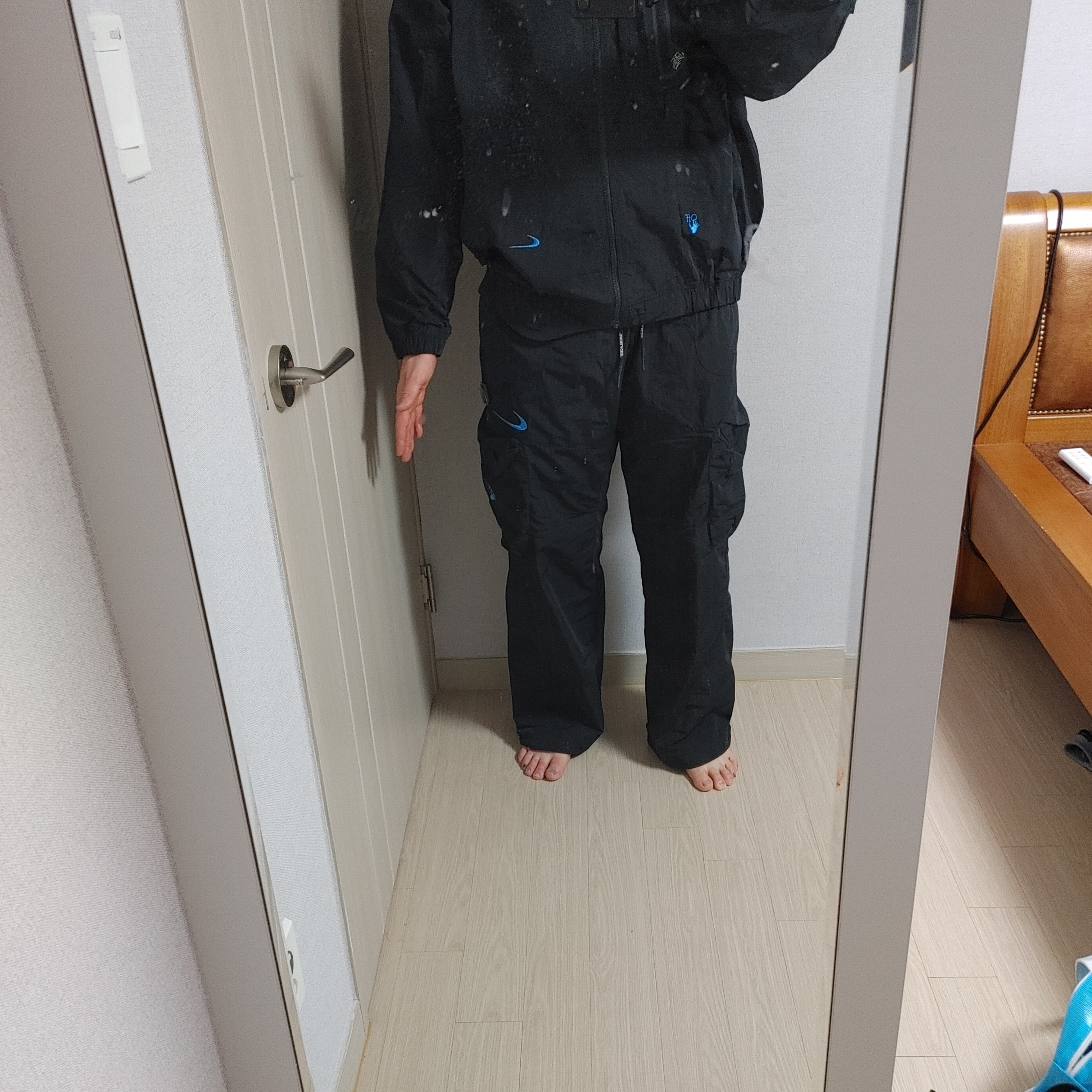 Nike x Off-White NRG Track Suit Black - US/EU 착용 스타일 - 3