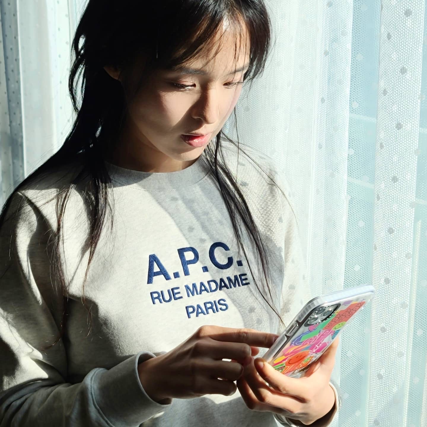 A.P.C. Rufus Sweatshirt Grey 착용 스타일
