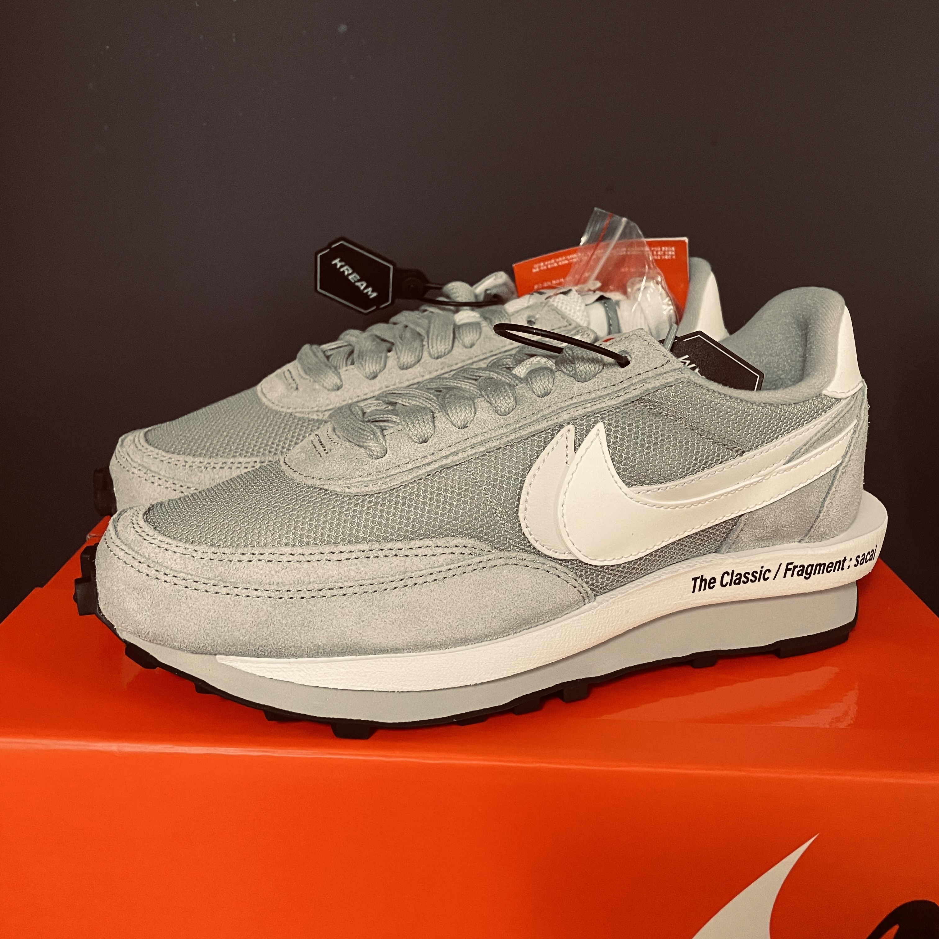 Nike x Sacai x Fragment LDWaffle Light Smoke Grey 착용 스타일