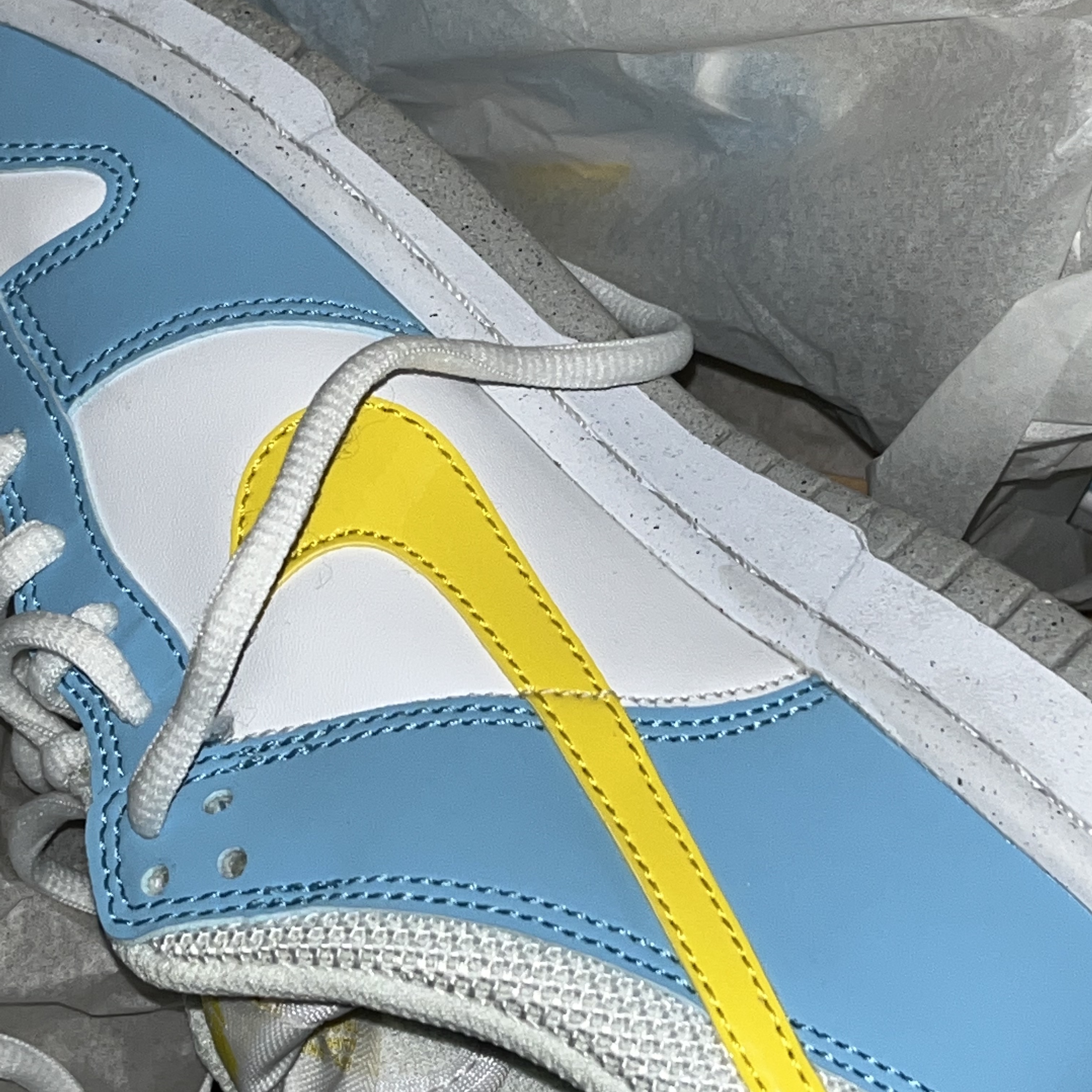 (GS) Nike Dunk Low Next Nature Blue Chill Yellow Strike 착용 스타일