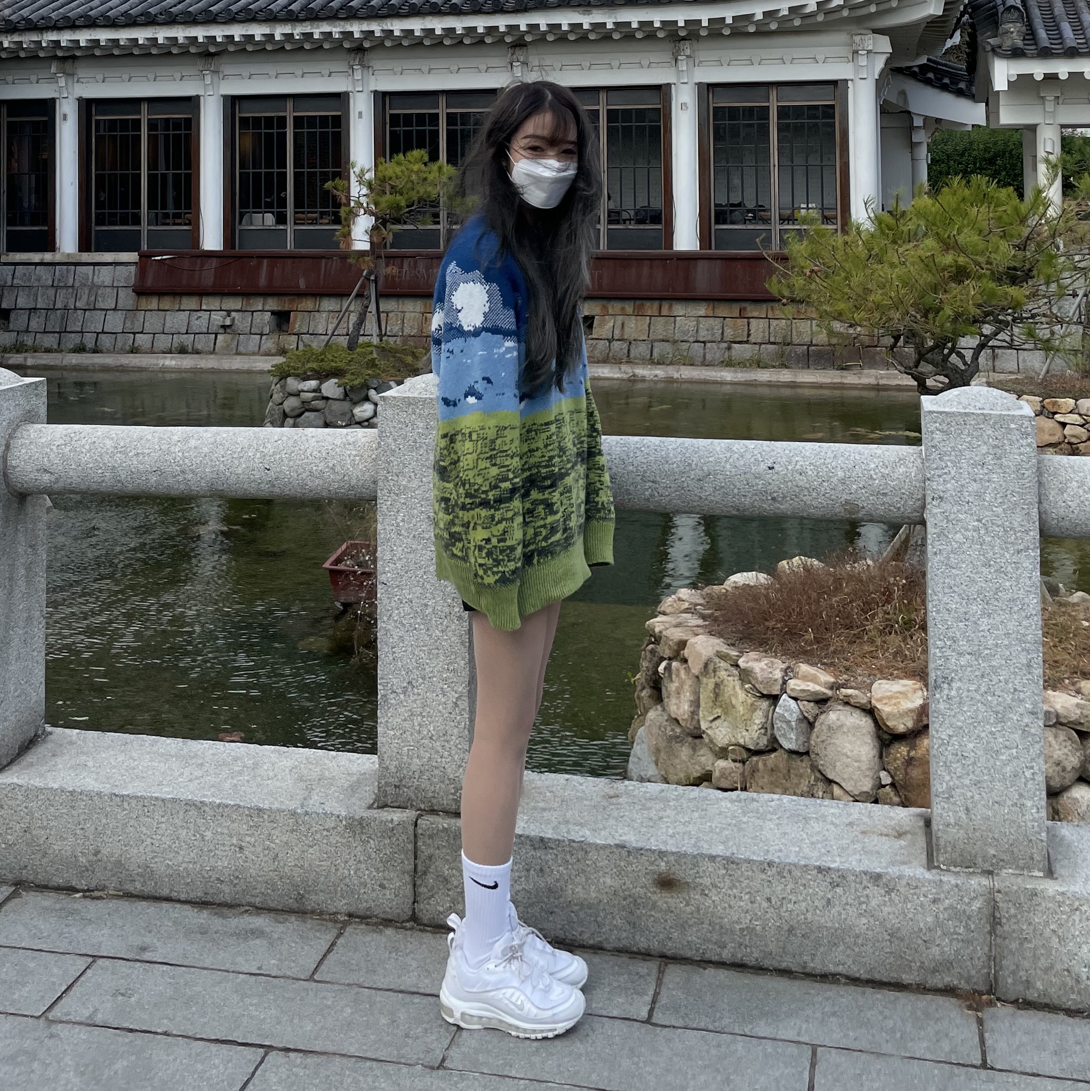 (W) Nike Air Max 98 Triple White 착용 스타일