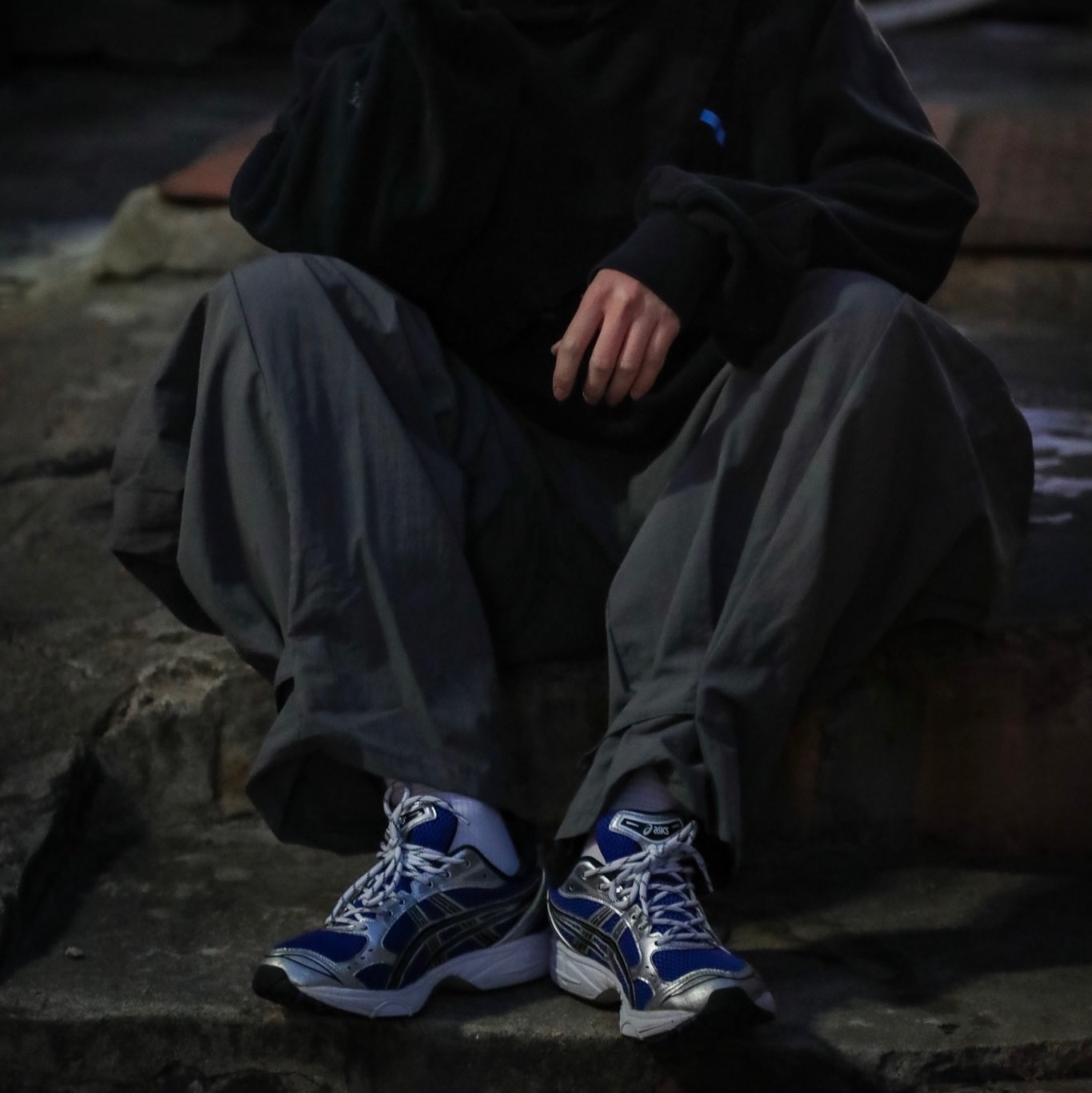 Asics Gel-Kayano 14 Monaco Blue Black 착용 스타일 - 4