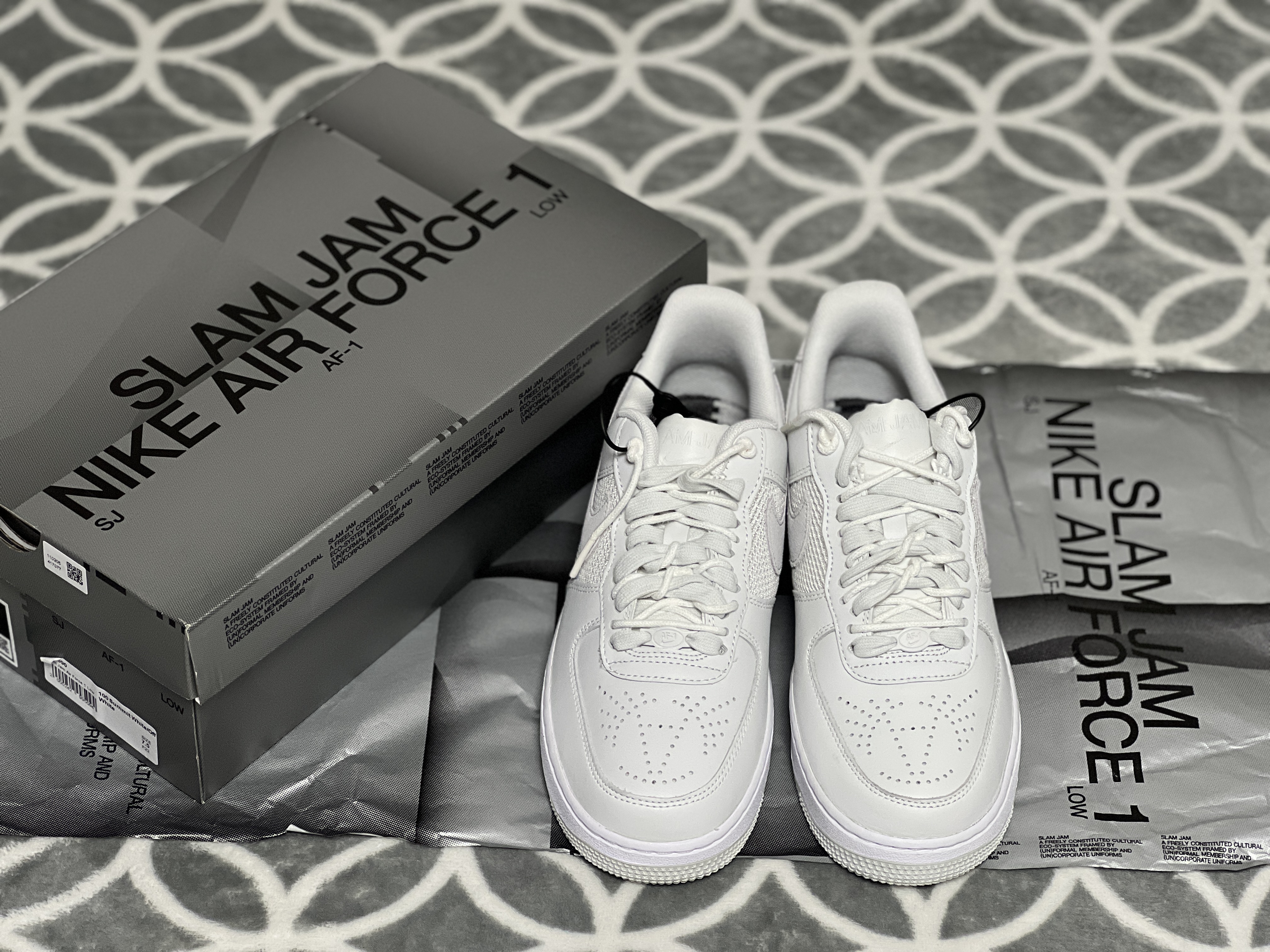 Nike x Slam Jam Air Force 1 Low SP Summit White 착용 스타일 - 1