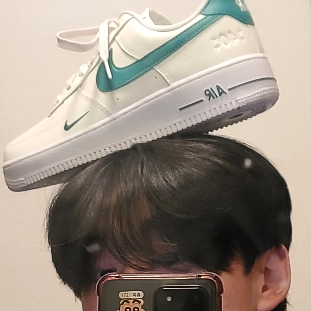 (W) Nike Air Force 1 '07 SE 40th Anniversary Join Forces Sail Malachite 착용 스타일