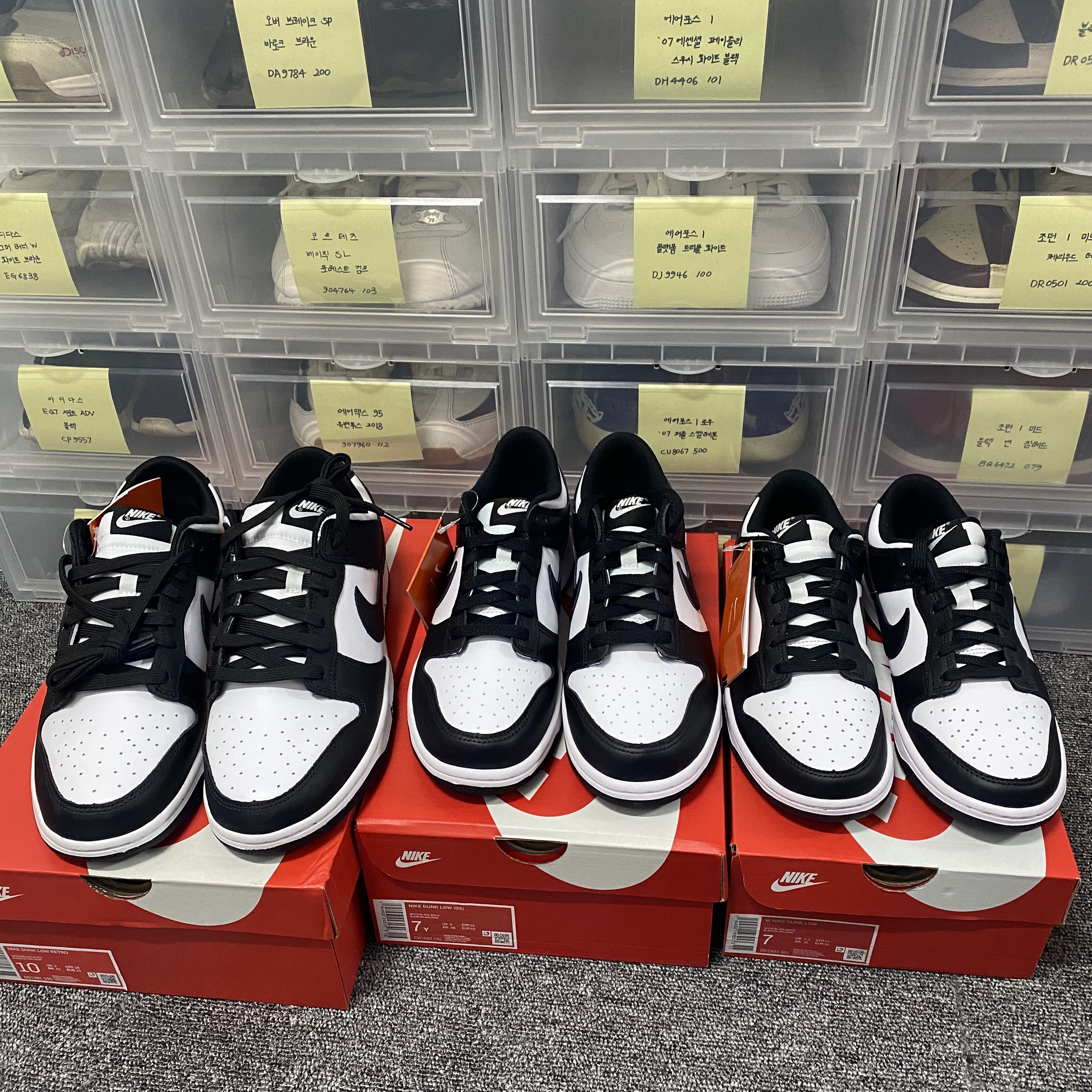 Nike Dunk Low Retro Black, (GS) Nike Dunk Low Black 착용 스타일