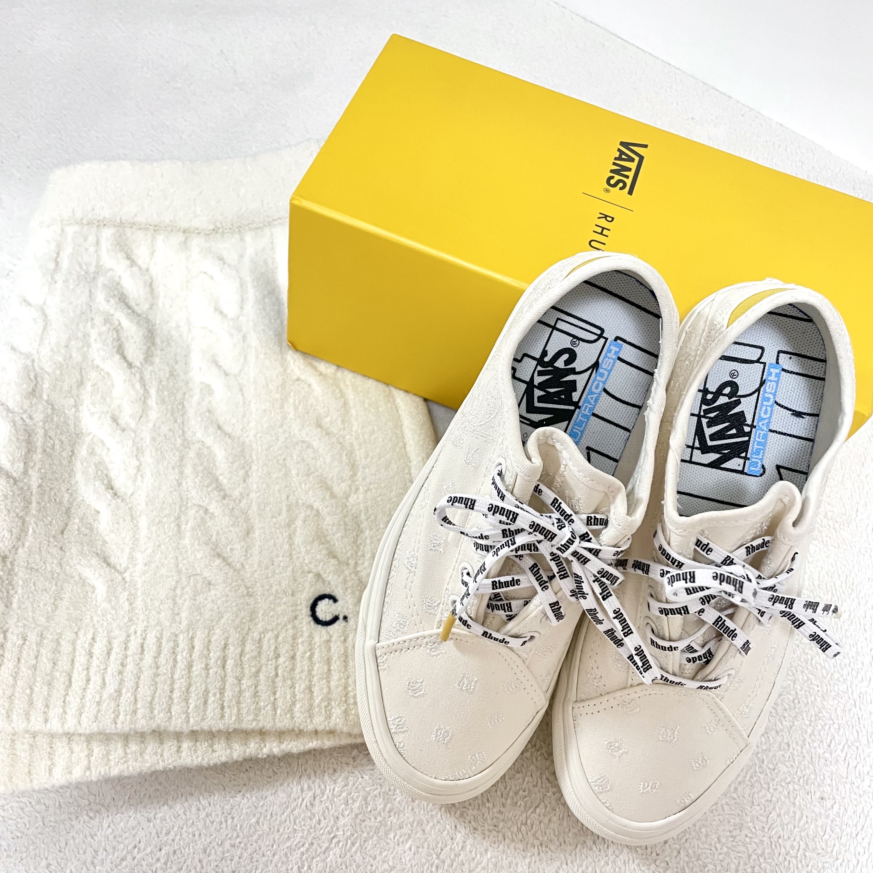 Vans x Rhude Diamo NI Bandana Marshmallow 착용 스타일