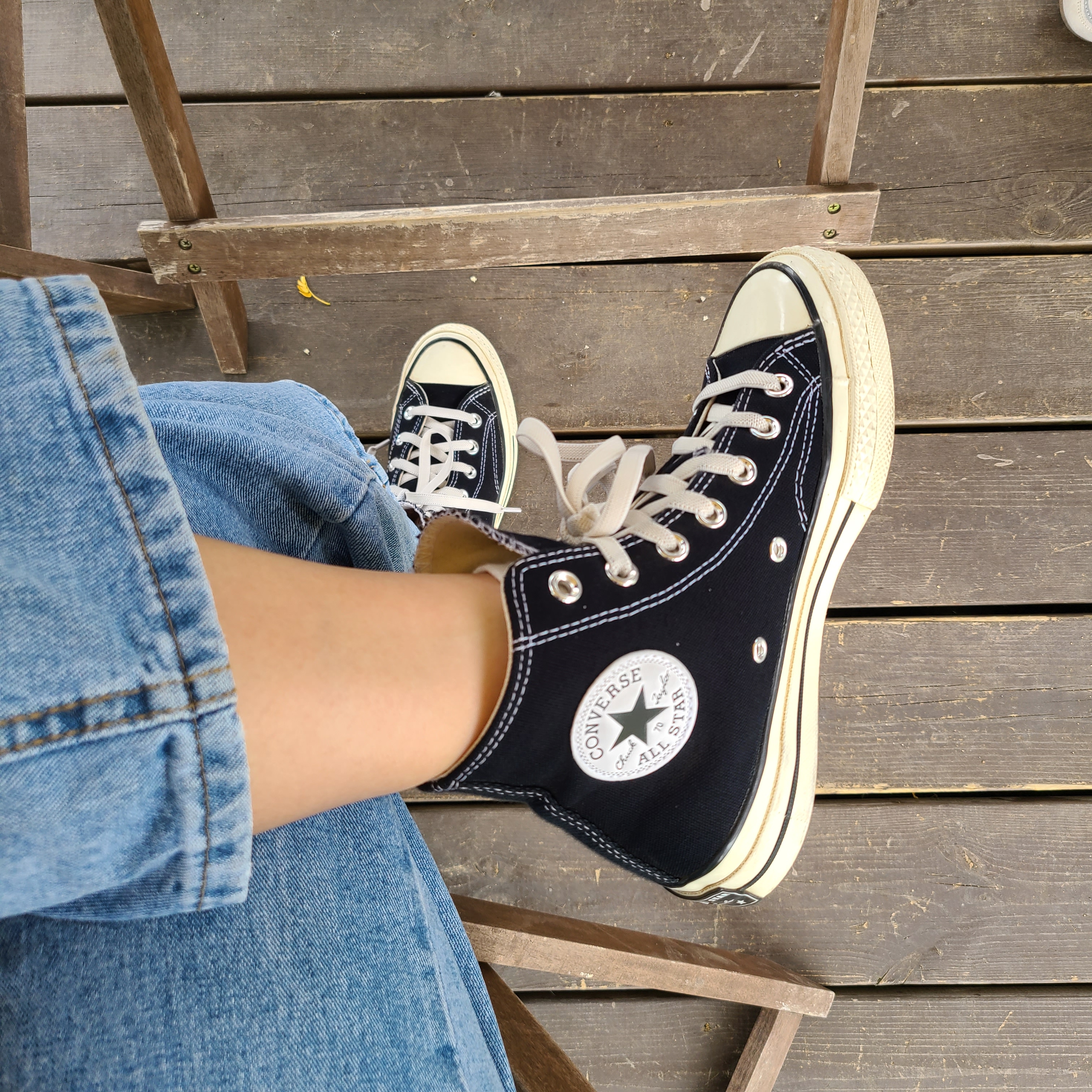 Converse Chuck 70 Hi Black 착용 스타일 - 2