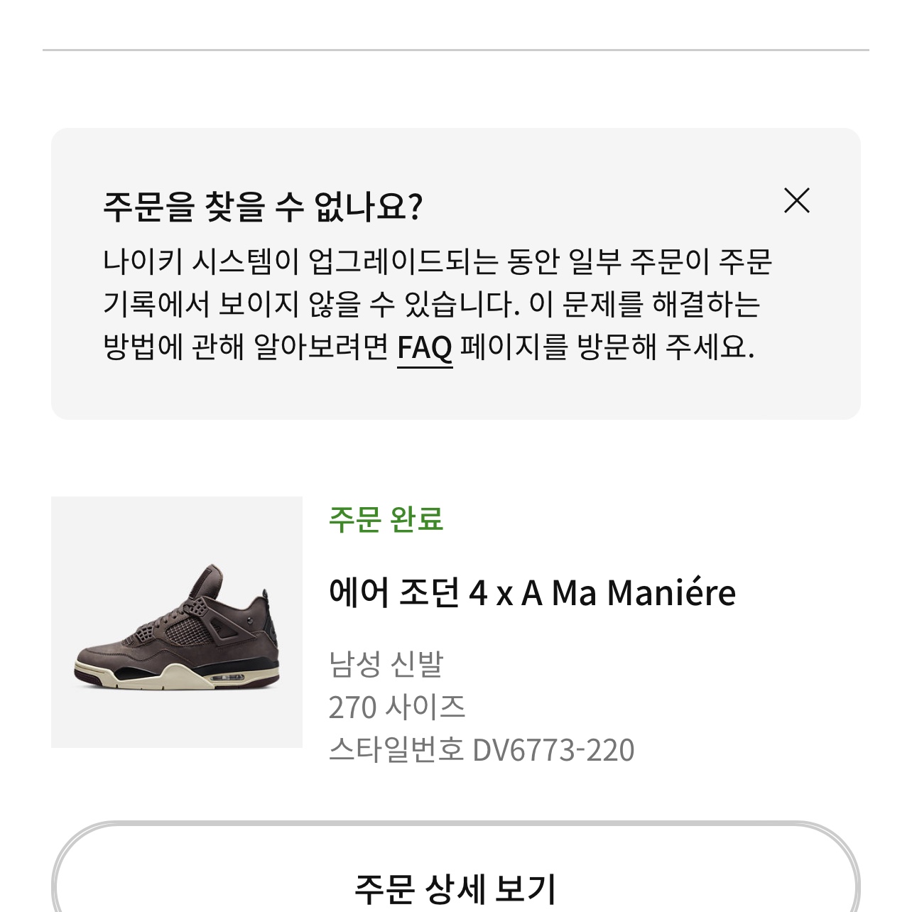 Jordan 4 x A Ma Maniere Retro Violet Ore 착용 스타일 - 1