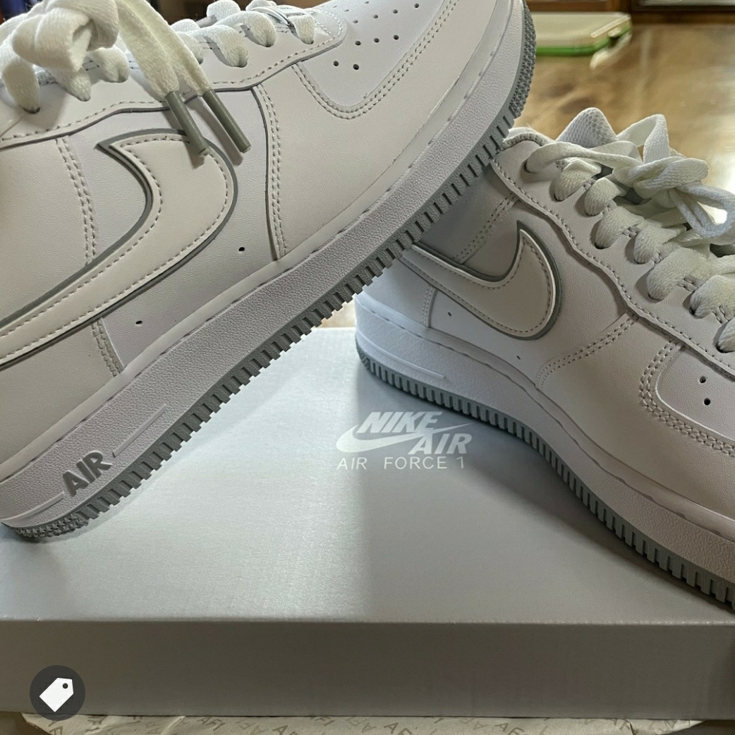 (GS) Nike Air Force 1 White Wolf Grey 착용 스타일